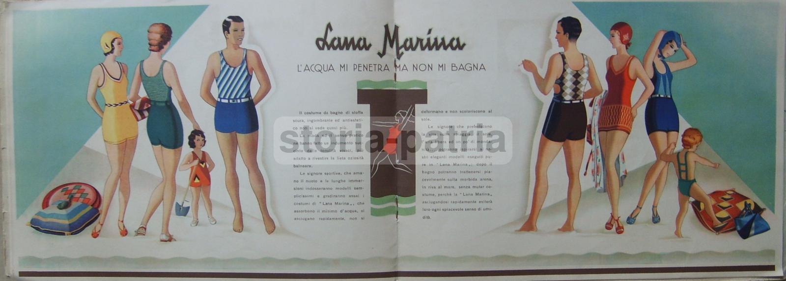 Abbigliamento Uomo Donna, Lanificio, Marzotto, Valdagno, Pubblicitaria d'Epoca immagine 2