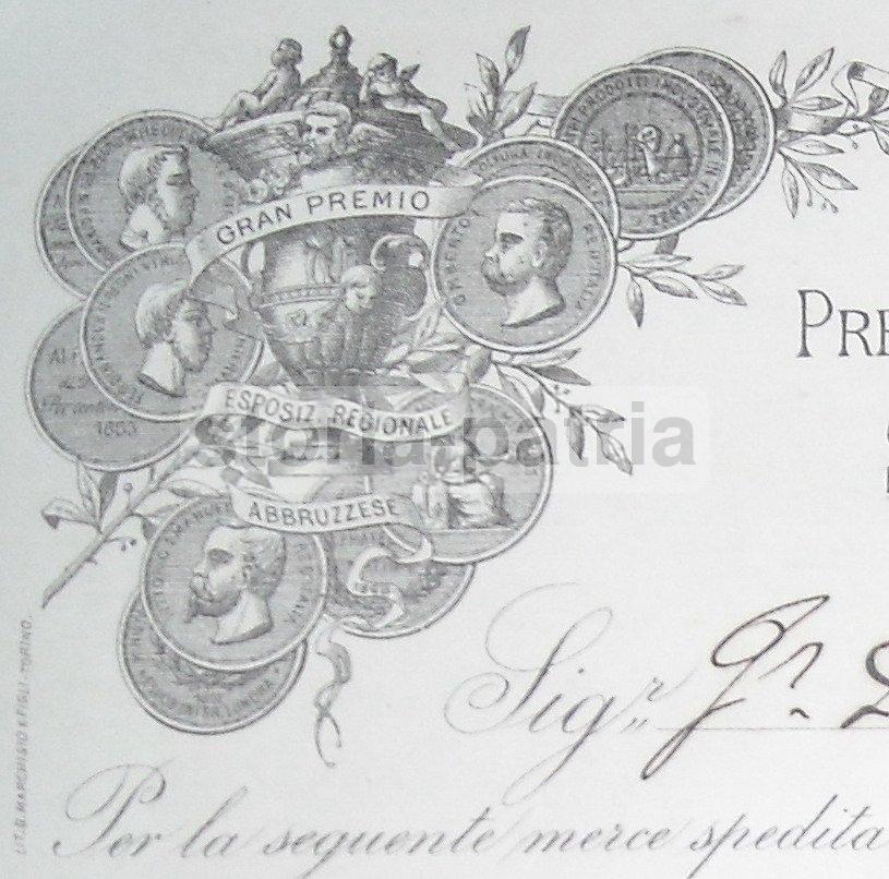 Abruzzo, Antica Pubblicitaria, Araldica, Liquori, Esposizione Abruzzese, Toro, Rarita immagine 4