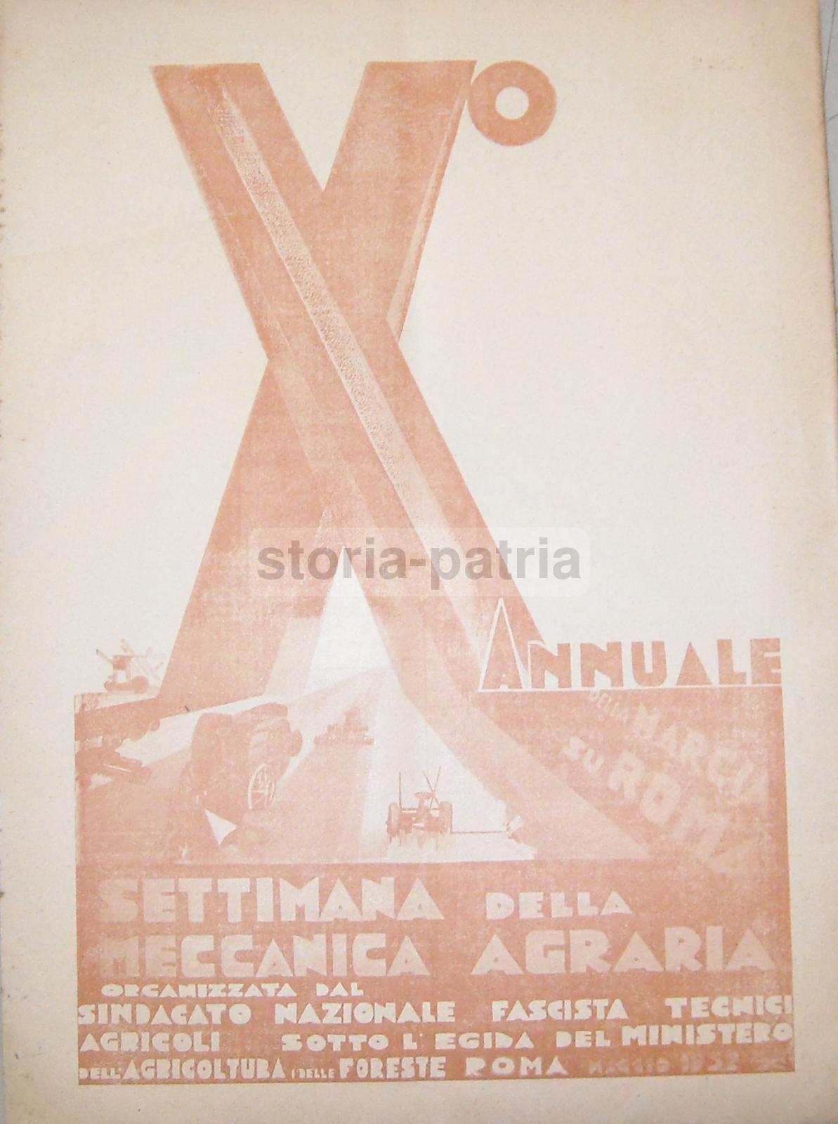Agricoltura, Meccanica Agraria, Trattori, Illustrazione Pubblicitaria, 1932, Nizzoli immagine 1