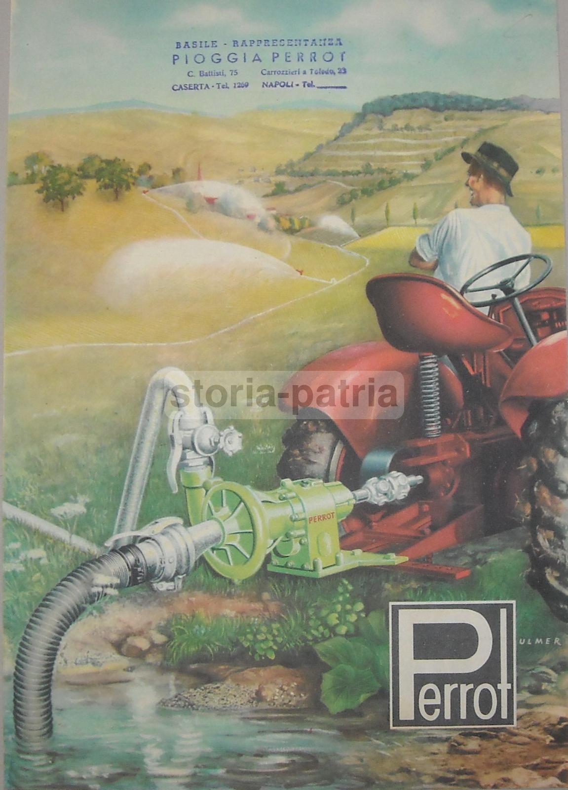 Agricoltura, Motori, Pompe Per Irrigazione, Irrigatori Pioggia Perrot, Pubblicitaria immagine 1