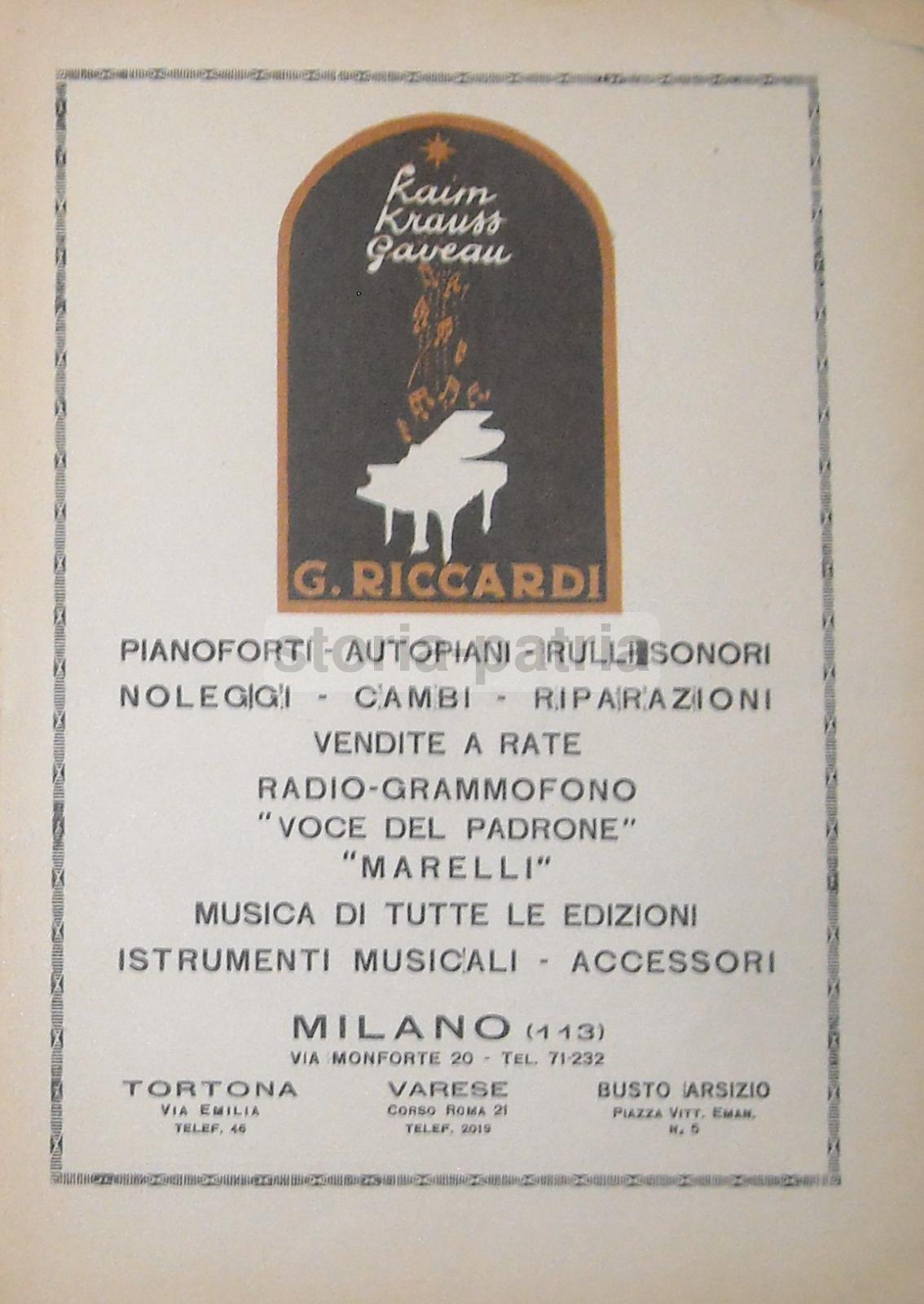 Antica Pubblicitaria, Auto Lancia Lambda, Minetti, Strumenti Musicali, Riccardi, 30 immagine 2