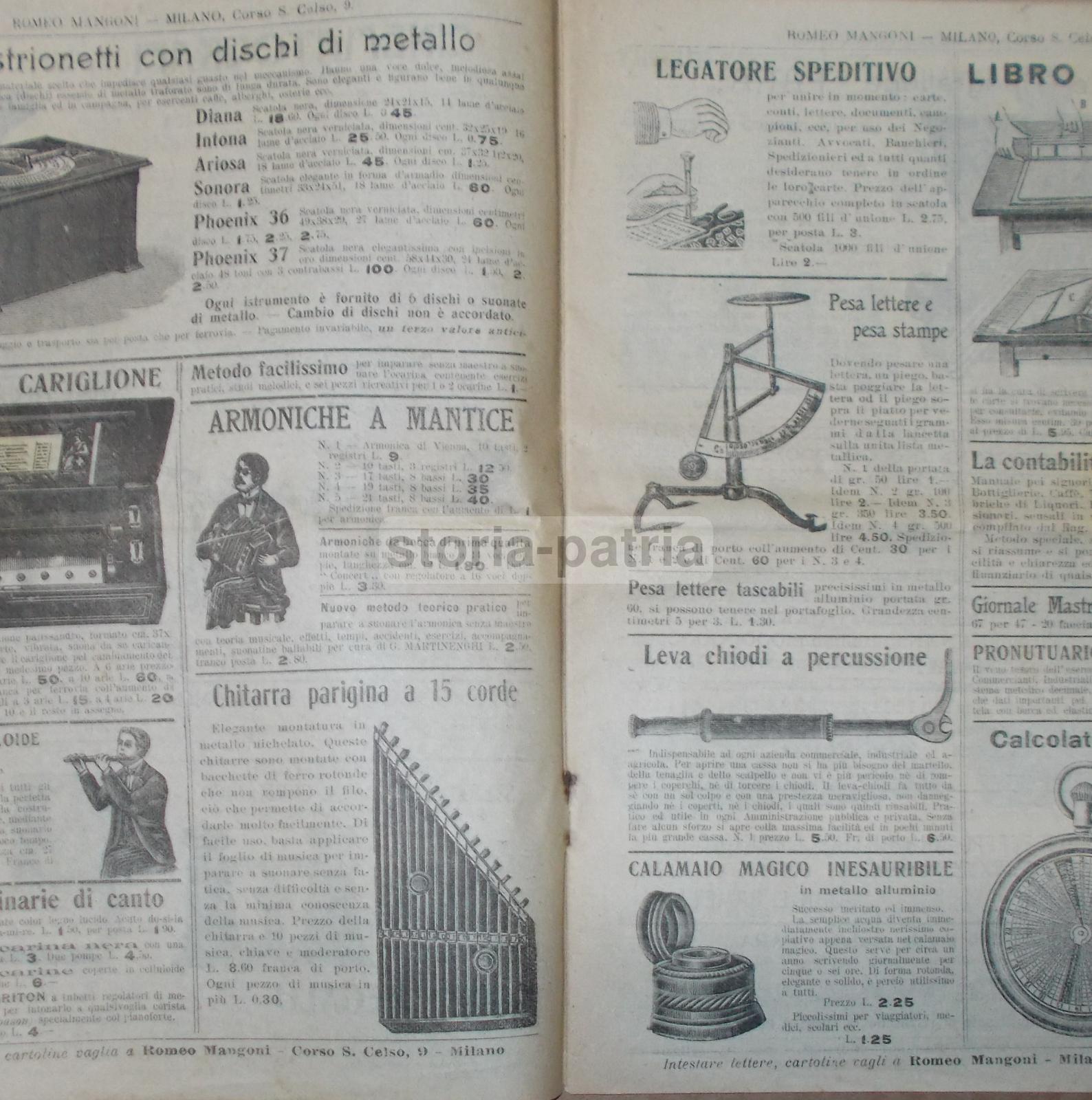 Antico Catalogo, Pipe, Musica, Strumenti Musicali, Amache, Casalinghi, Enologia, Rarita immagine 6