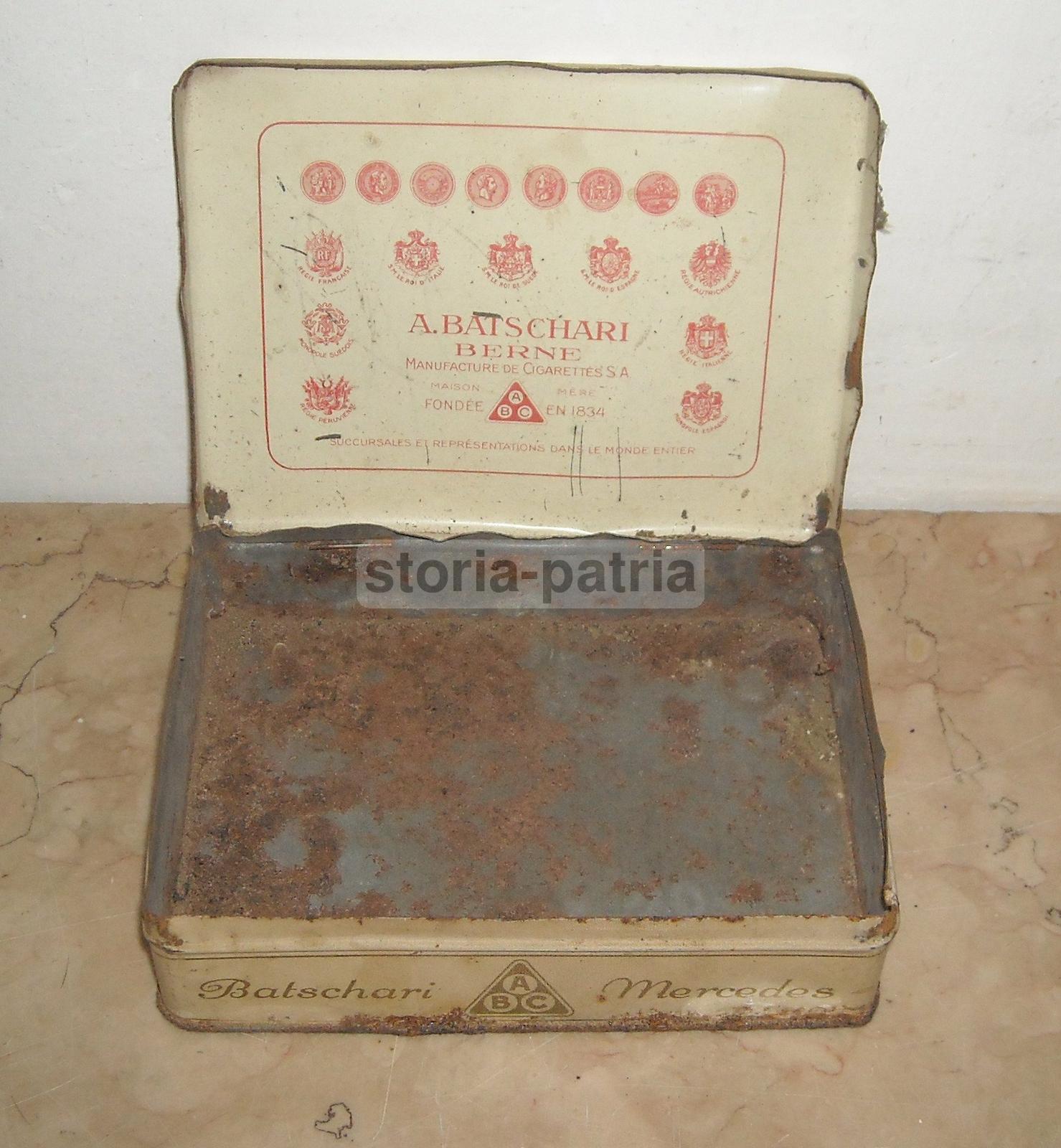 Araldica, Berna, Batschari, Antico Astuccio Metallico, Pubblicitario, Tabacchi, Savoia immagine 8