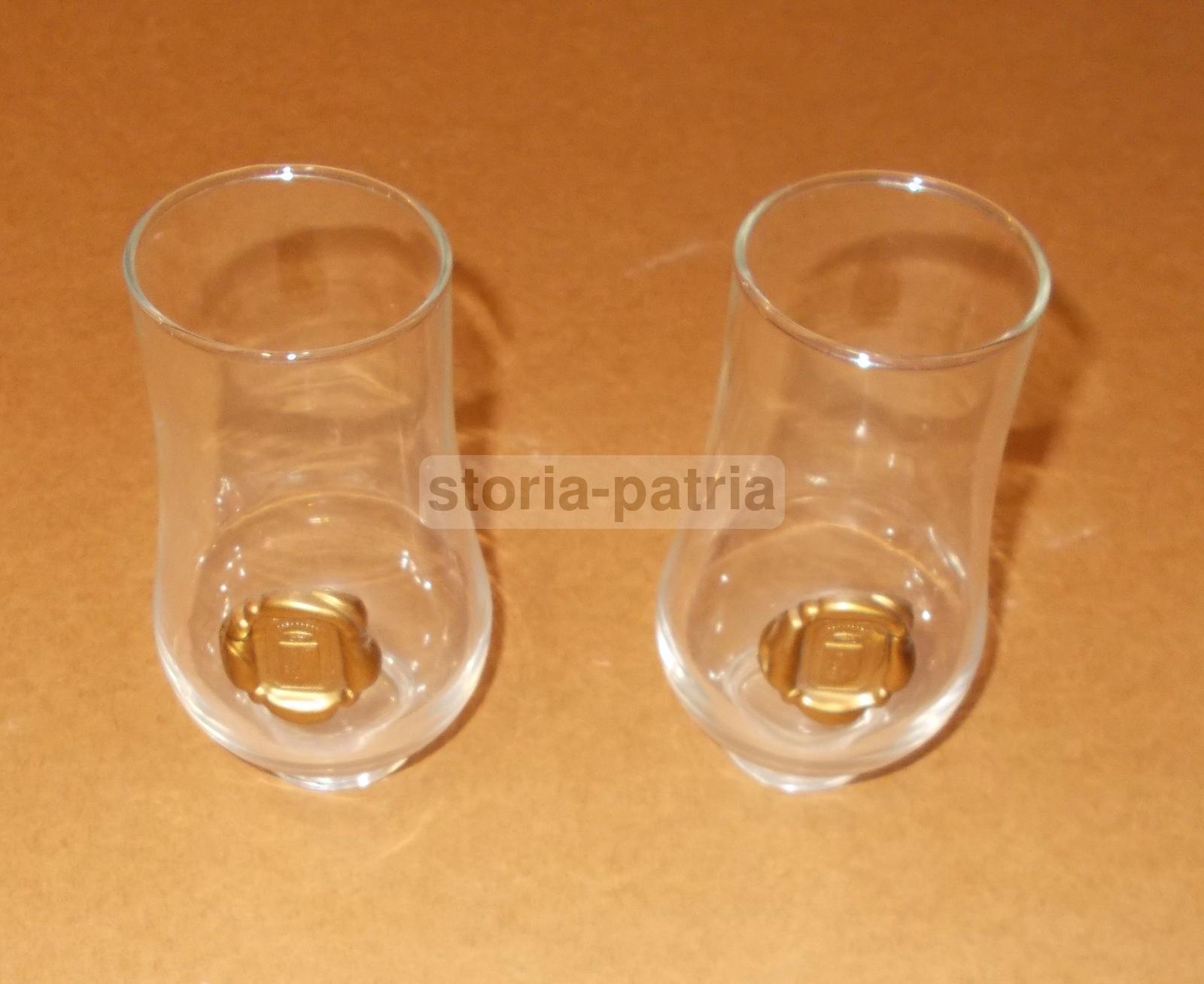 Araldica, Vetri Da Collezione, Coppia Di Bicchieri, Inusuali, Con Sigilli In Rilievo immagine 1