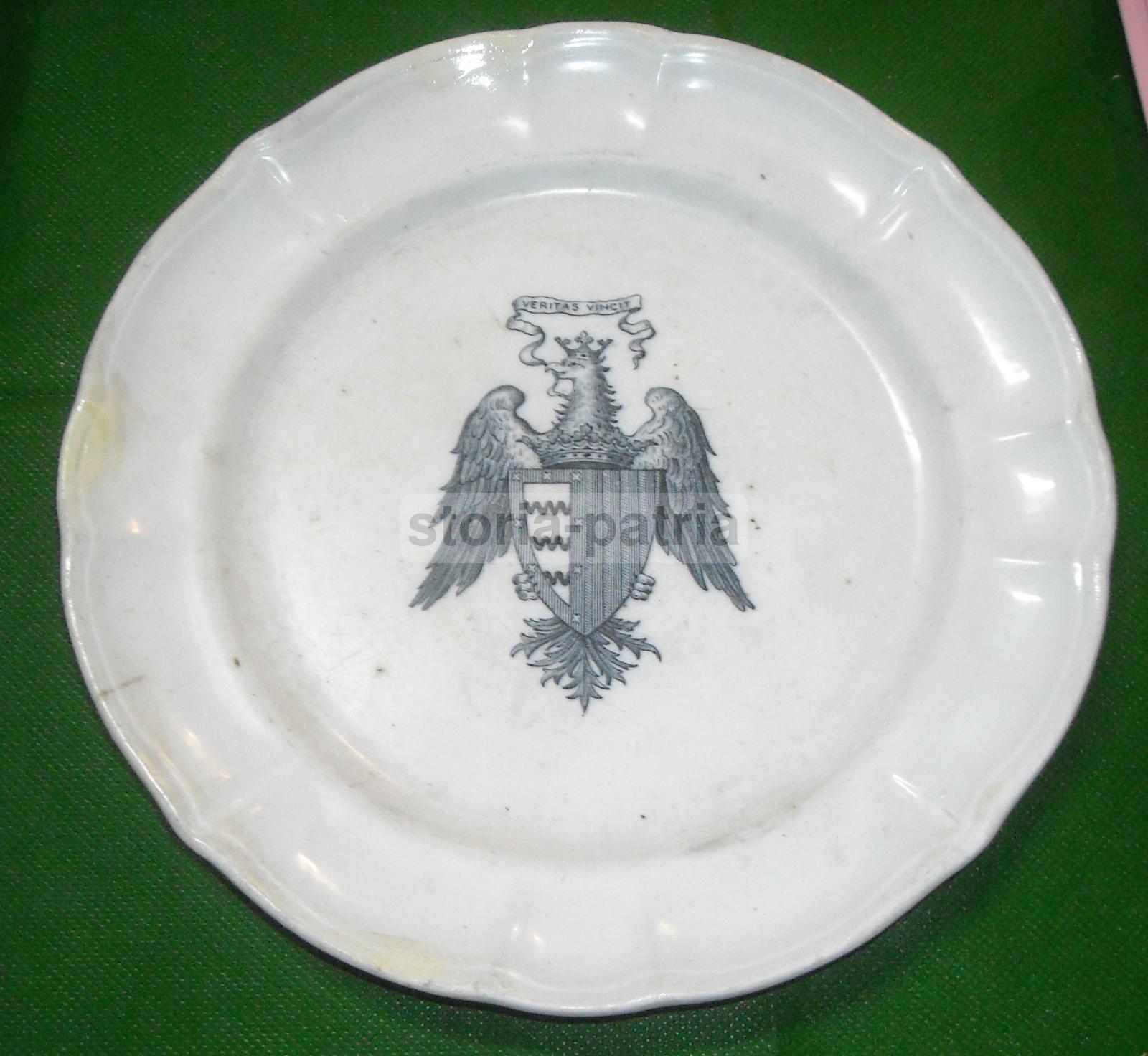 Arte, Araldica, Stemma Gentilizio, Piatto Molto Decorativo, Ceramica Laveno, Restauri immagine 2