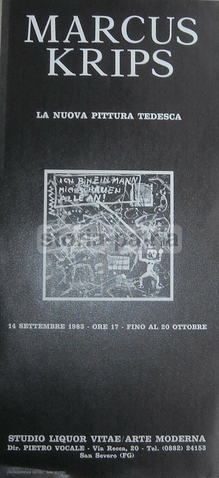 Arte Contemporanea, Marcus Krips, Nuova Pittura Tedesca, Locandina Pubblicitaria immagine 1