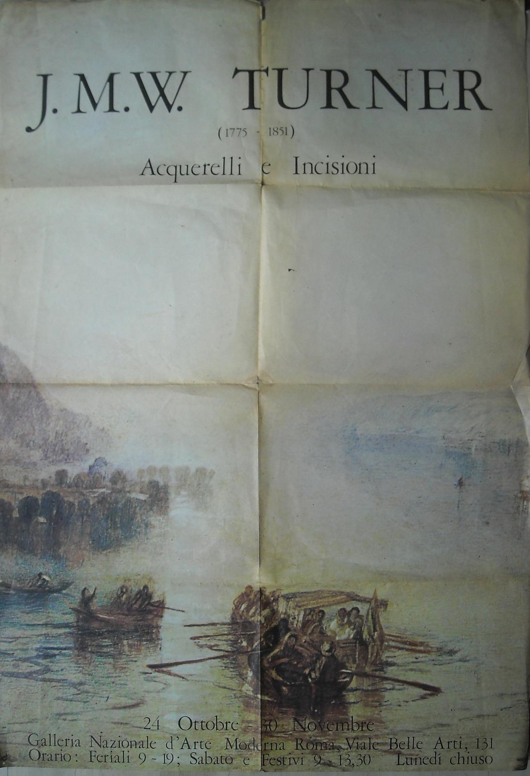 Arte, Esposizione, Turner, Grande Manifesto Pubblicitario, Decorativo, Da Collezione immagine 1