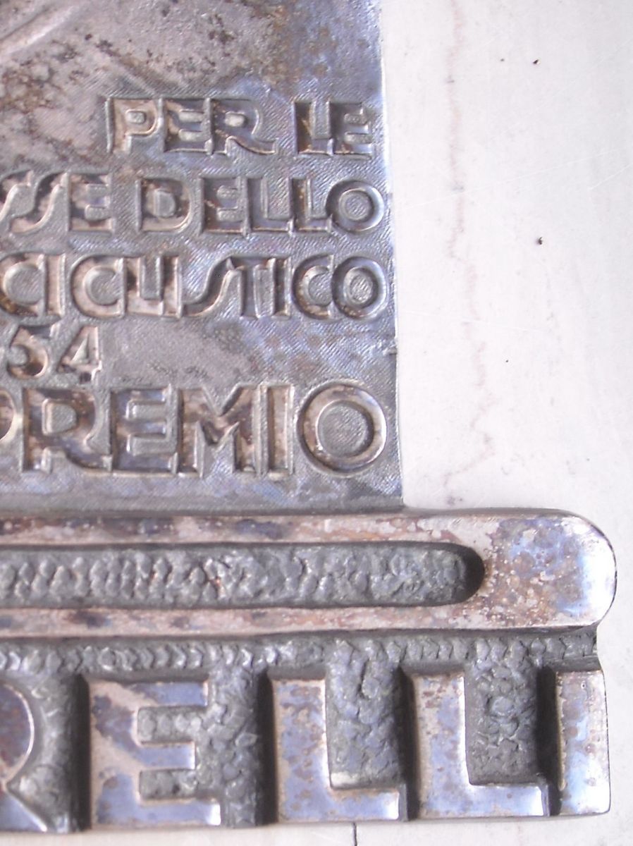 Arte, Scultura, Malinverni, Ciclismo, Sport, Biciclette, Rara Pubblicitaria Pirelli immagine 4