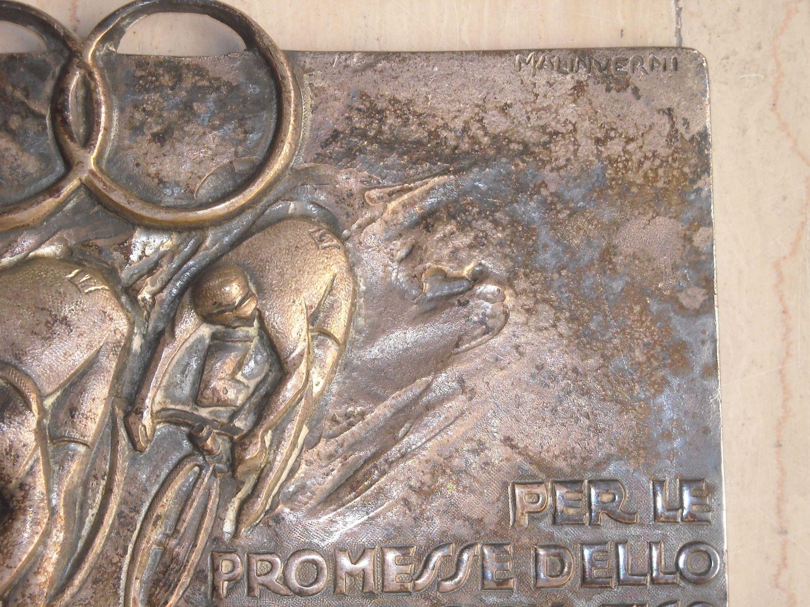 Arte, Scultura, Malinverni, Ciclismo, Sport, Biciclette, Rara Pubblicitaria Pirelli immagine 11