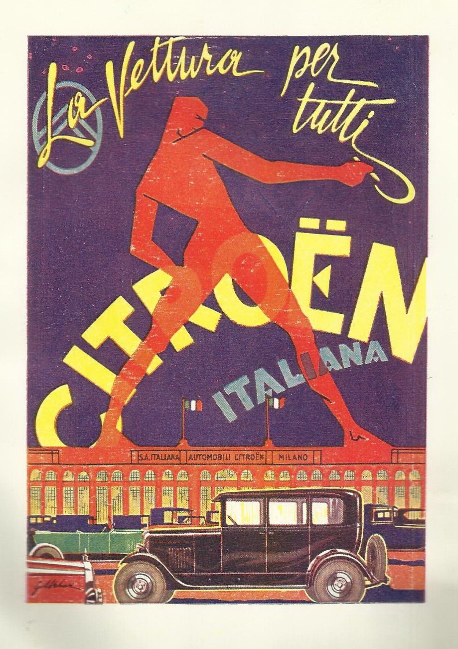 Auto, Automobilismo, Citroen Italiana, Lubrificanti, Atlantic Oils, Pubblicitaria immagine 1