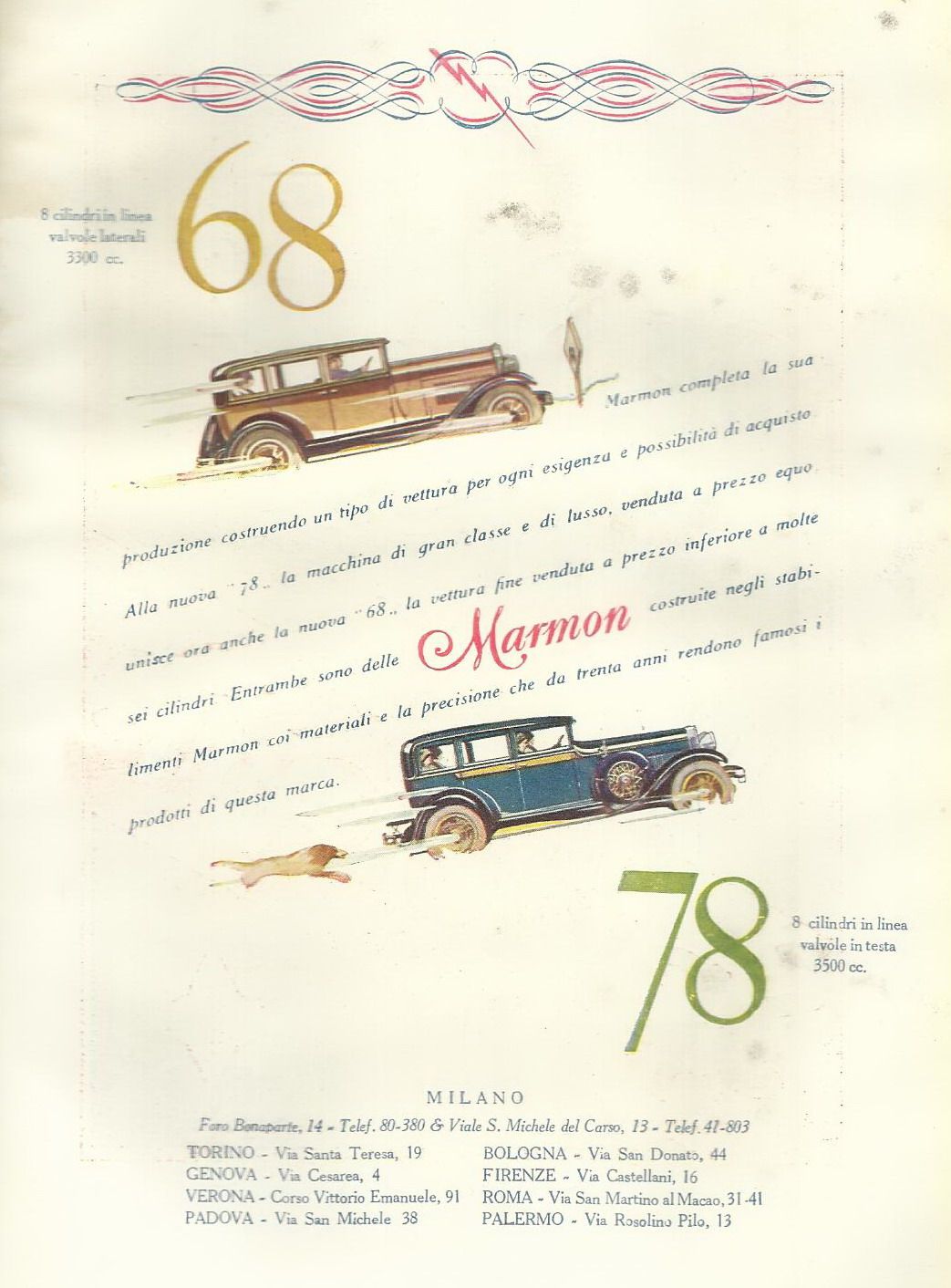 Auto, Automobilismo, Spidoleine, Muggiani, Automobili Marmon, Bella Pubblicitaria, 30 immagine 1