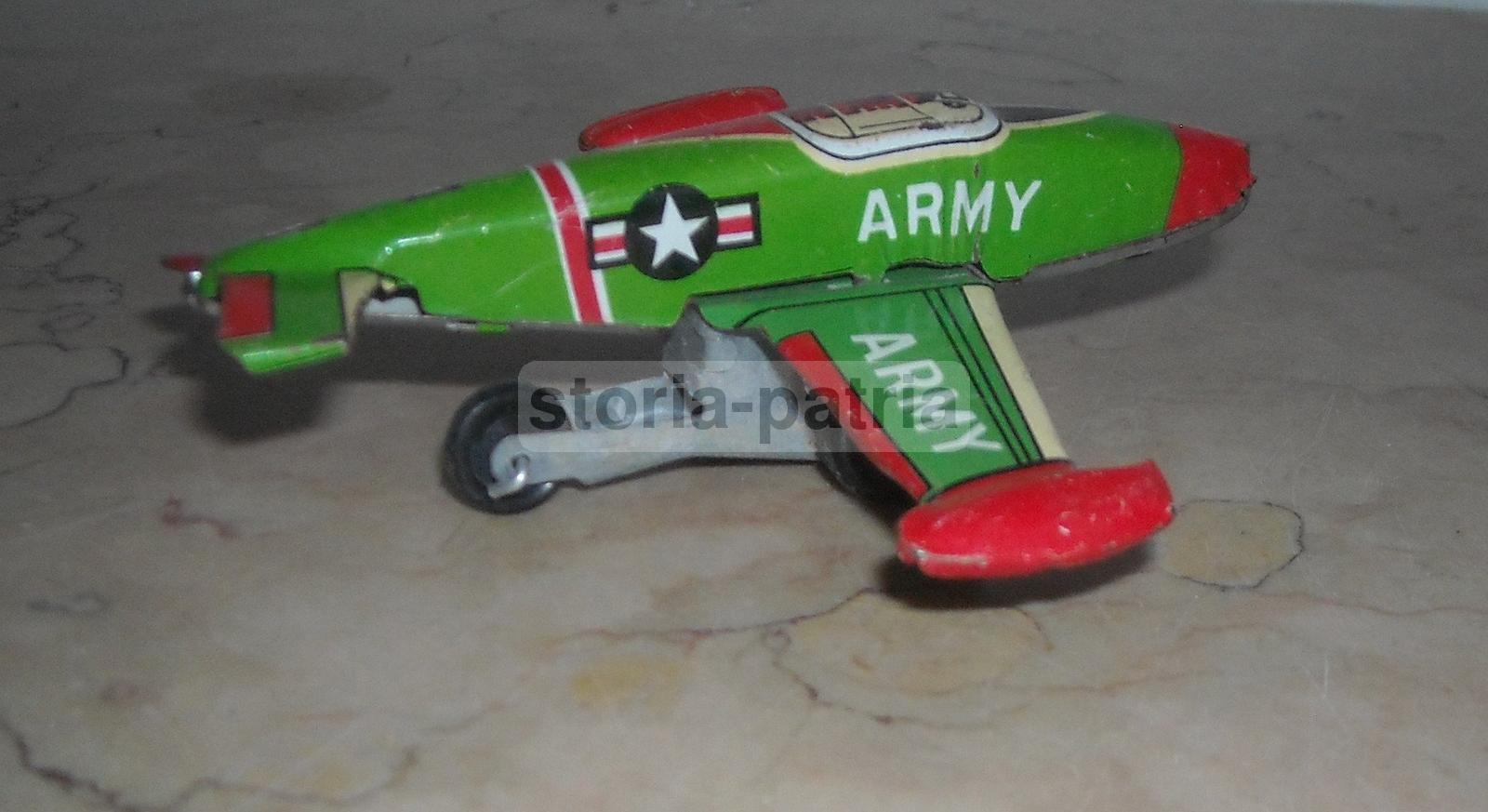 Aviazione Militare, Aeronautica, Grazioso Giocattolo d'Epoca, Modellino Di Aereo immagine 7