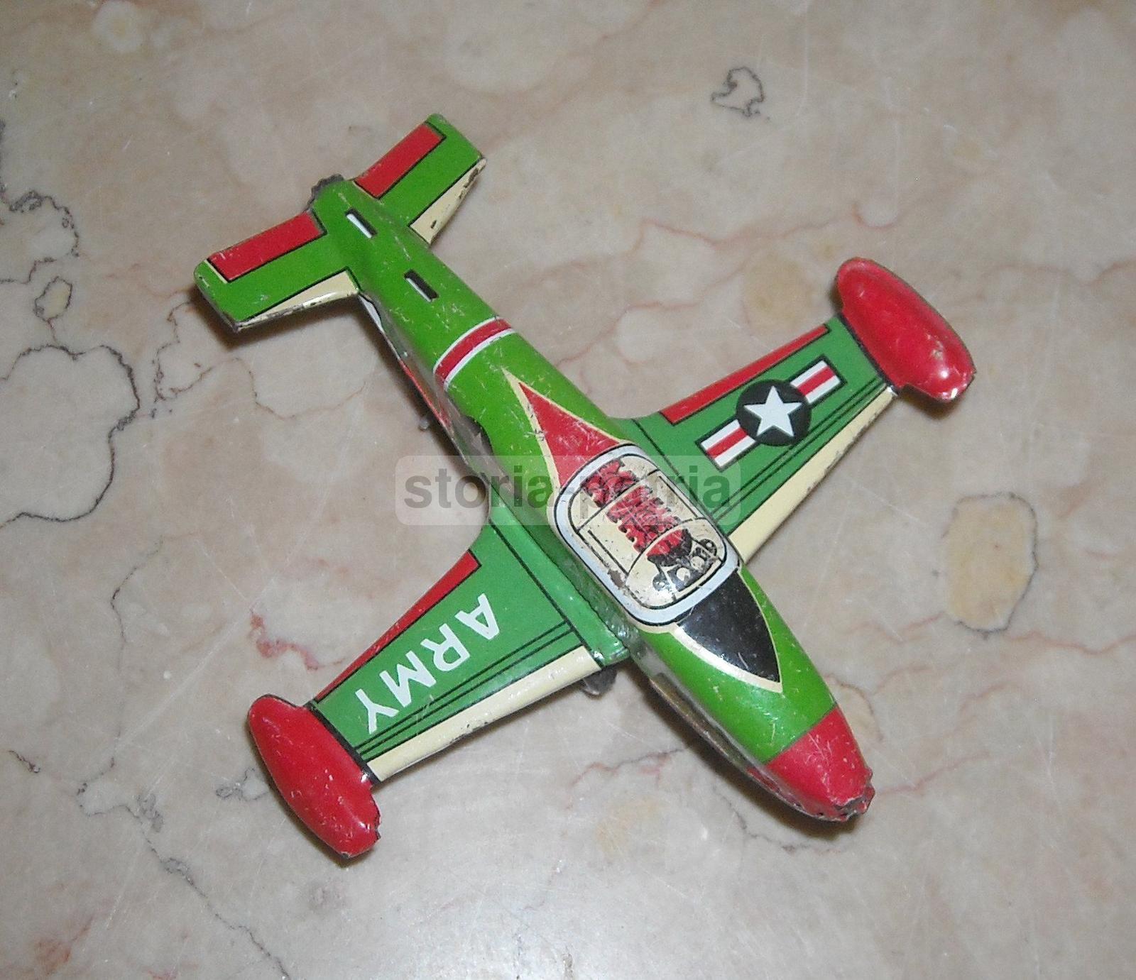 Aviazione Militare, Aeronautica, Grazioso Giocattolo d'Epoca, Modellino Di Aereo immagine 9