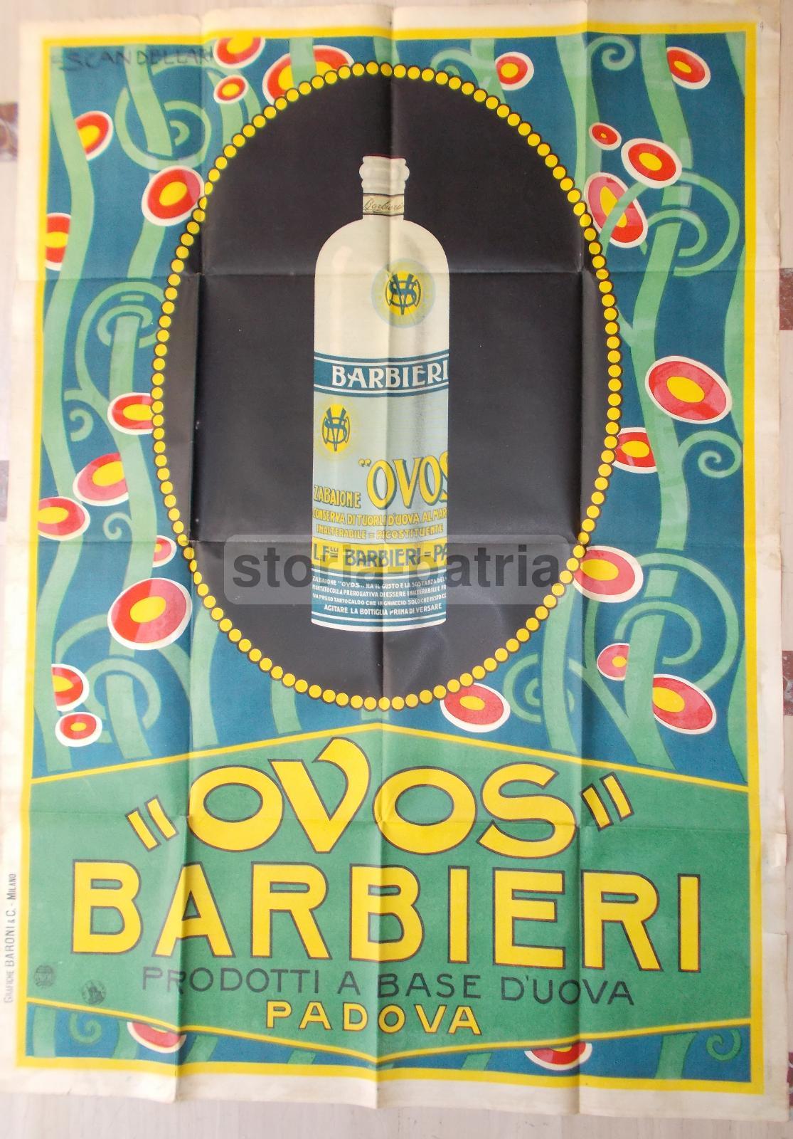 Bar, Caffetteria, Distilleria, Liquore Alluovo, Manifesto Pubblicitario, Scandellari immagine 1