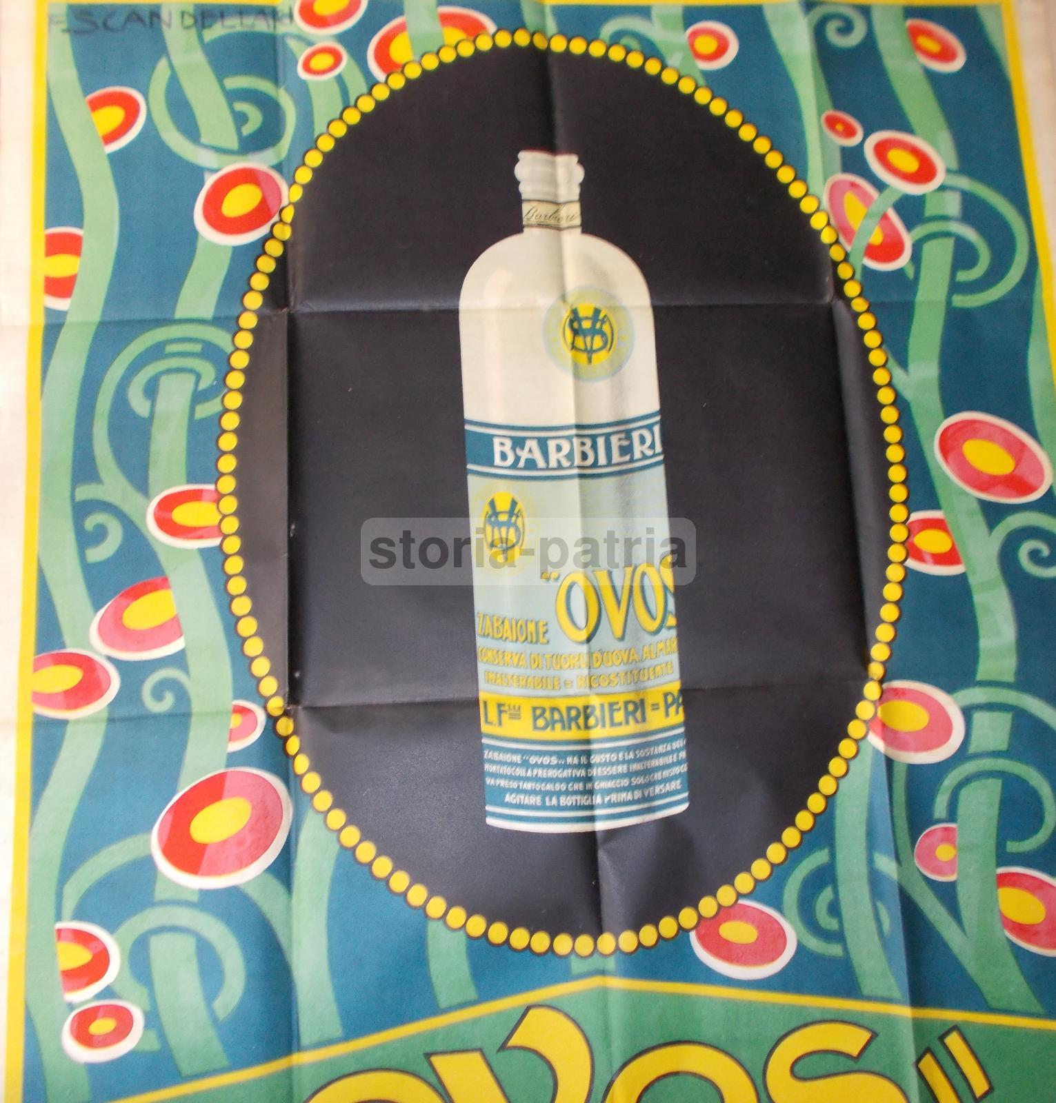 Bar, Caffetteria, Distilleria, Liquore Alluovo, Manifesto Pubblicitario, Scandellari immagine 2