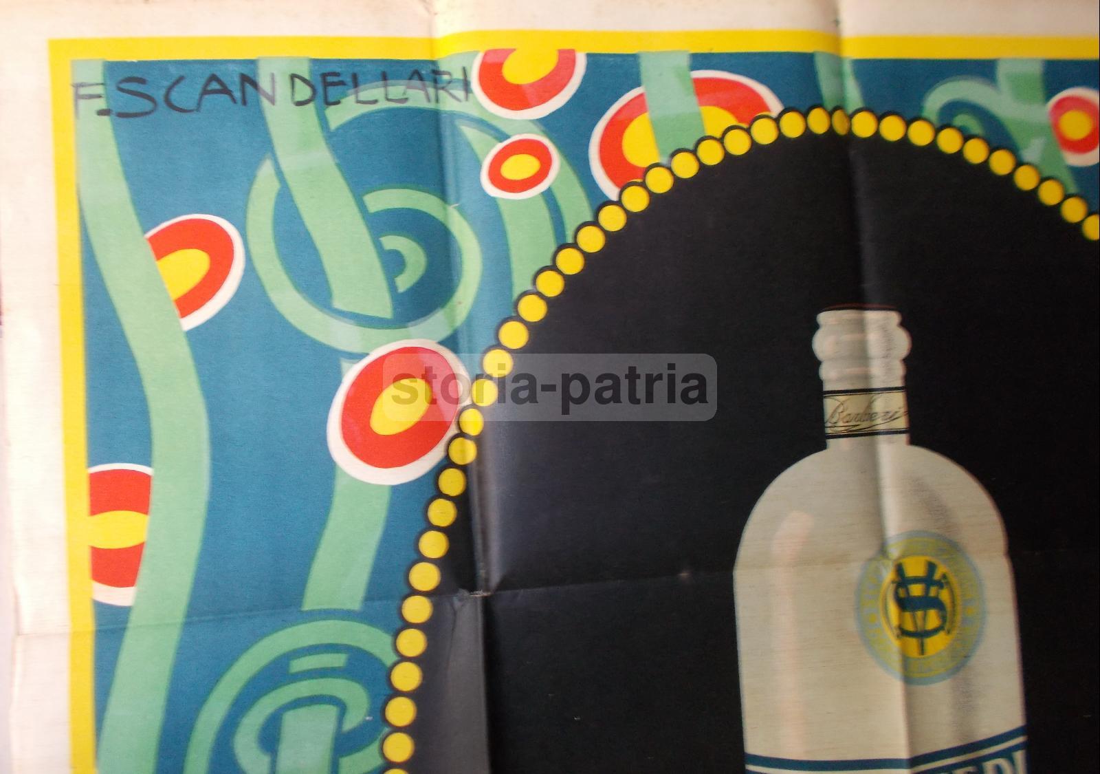 Bar, Caffetteria, Distilleria, Liquore Alluovo, Manifesto Pubblicitario, Scandellari immagine 3