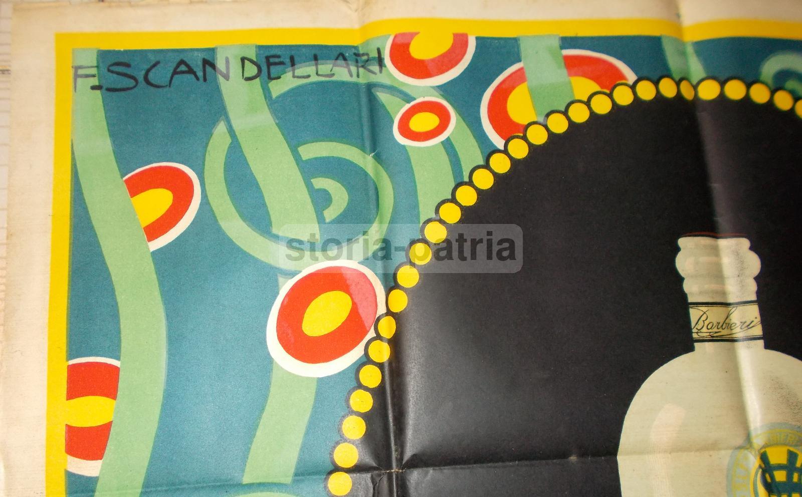 Bar, Caffetteria, Distilleria, Liquore Alluovo, Manifesto Pubblicitario, Scandellari immagine 9