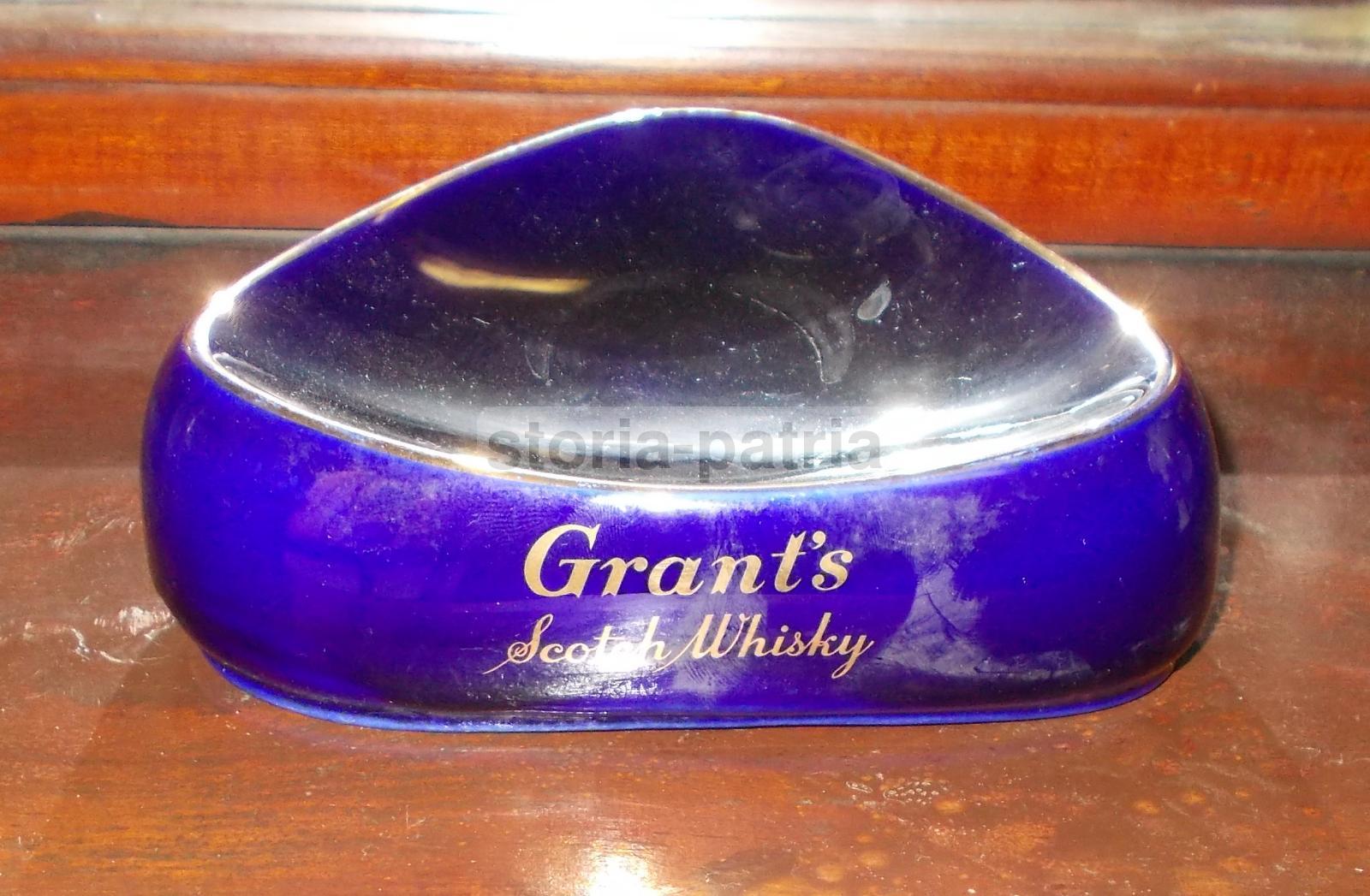 Bar, Caffetteria, Liquori, Scotch Whisky, Grants, Posacenere Pubblicitario, Elegante immagine 2