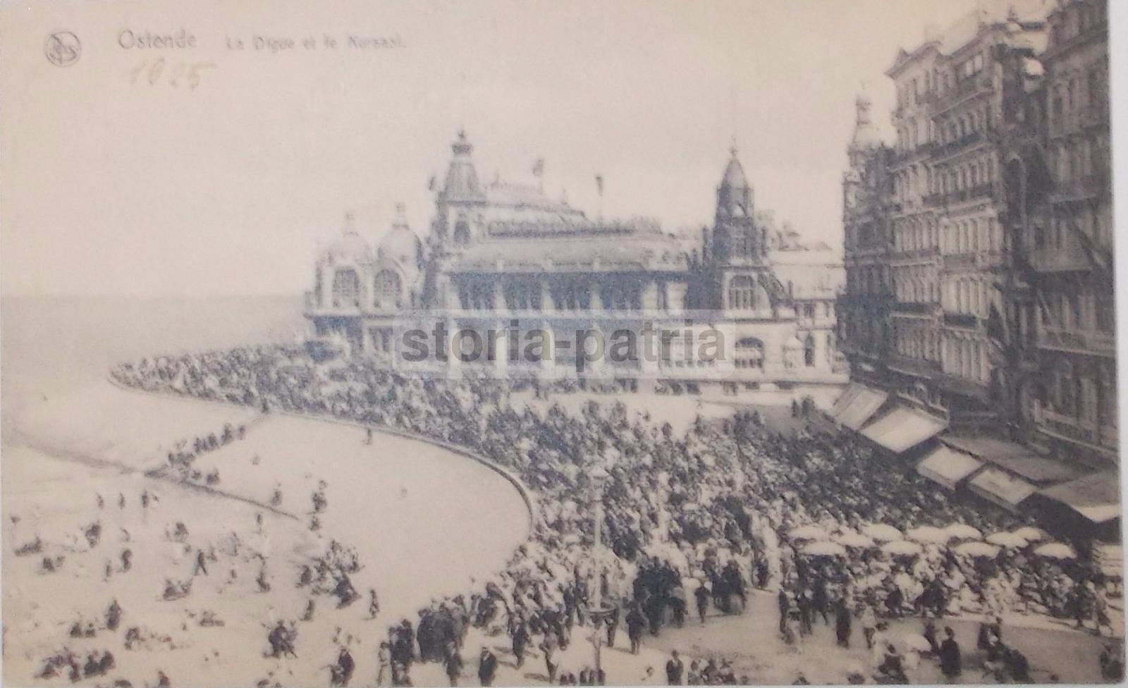 Belgio, Ostenda, Bellissima Antica Veduta, Bagnanti, Kursaal, Animatissima Cartolina immagine 1