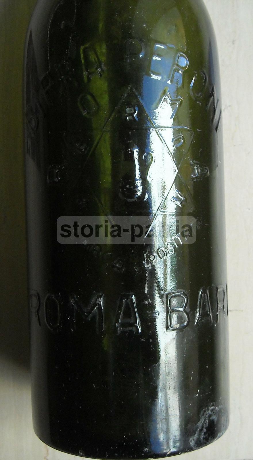 Bottiglia Da Collezione, Pubblicitaria d'Epoca, Bari, Roma, Araldica, Birra, Con Tappo immagine 2