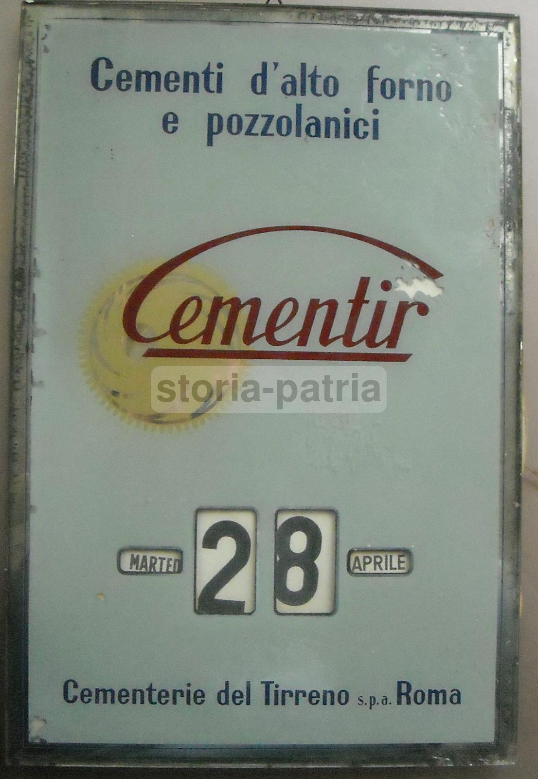 Cementerie Del Tirreno, Roma, Cementir, Cementi Dalto Forno, Pozzolanici, Pubblicita immagine 1