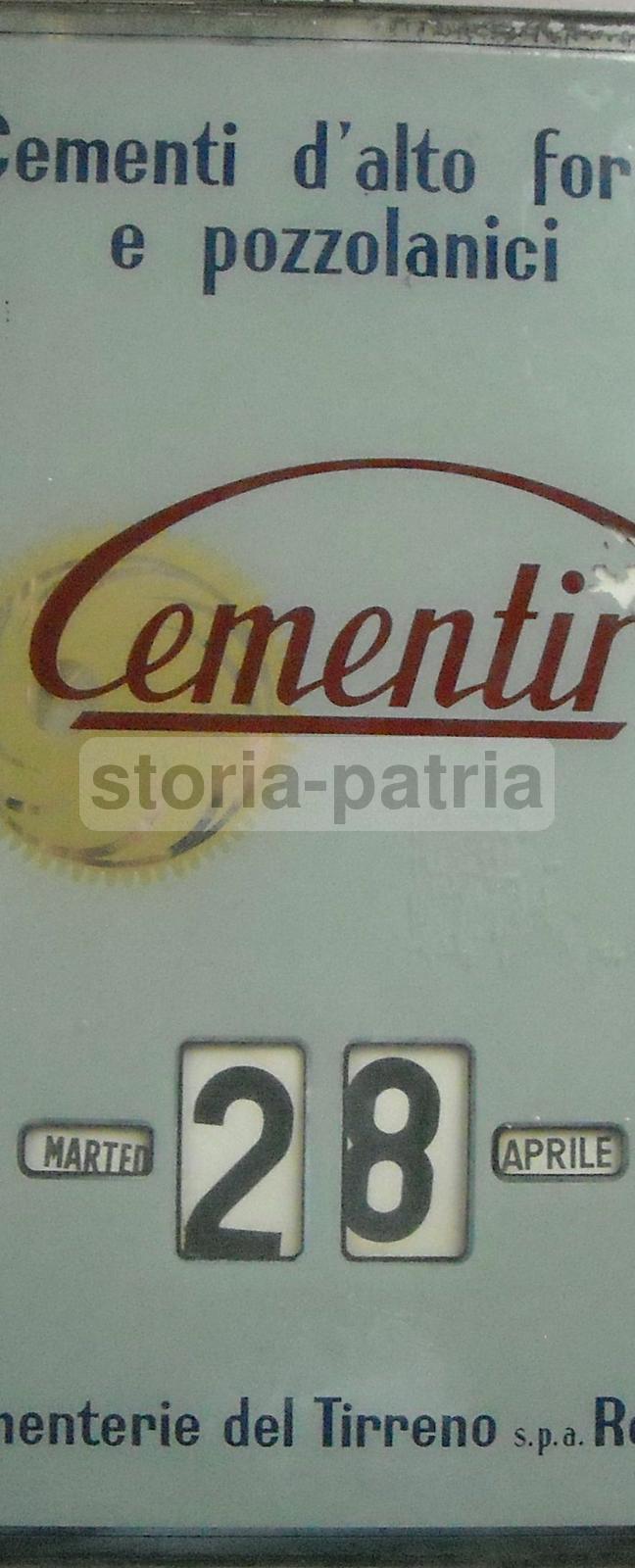 Cementerie Del Tirreno, Roma, Cementir, Cementi Dalto Forno, Pozzolanici, Pubblicita immagine 2
