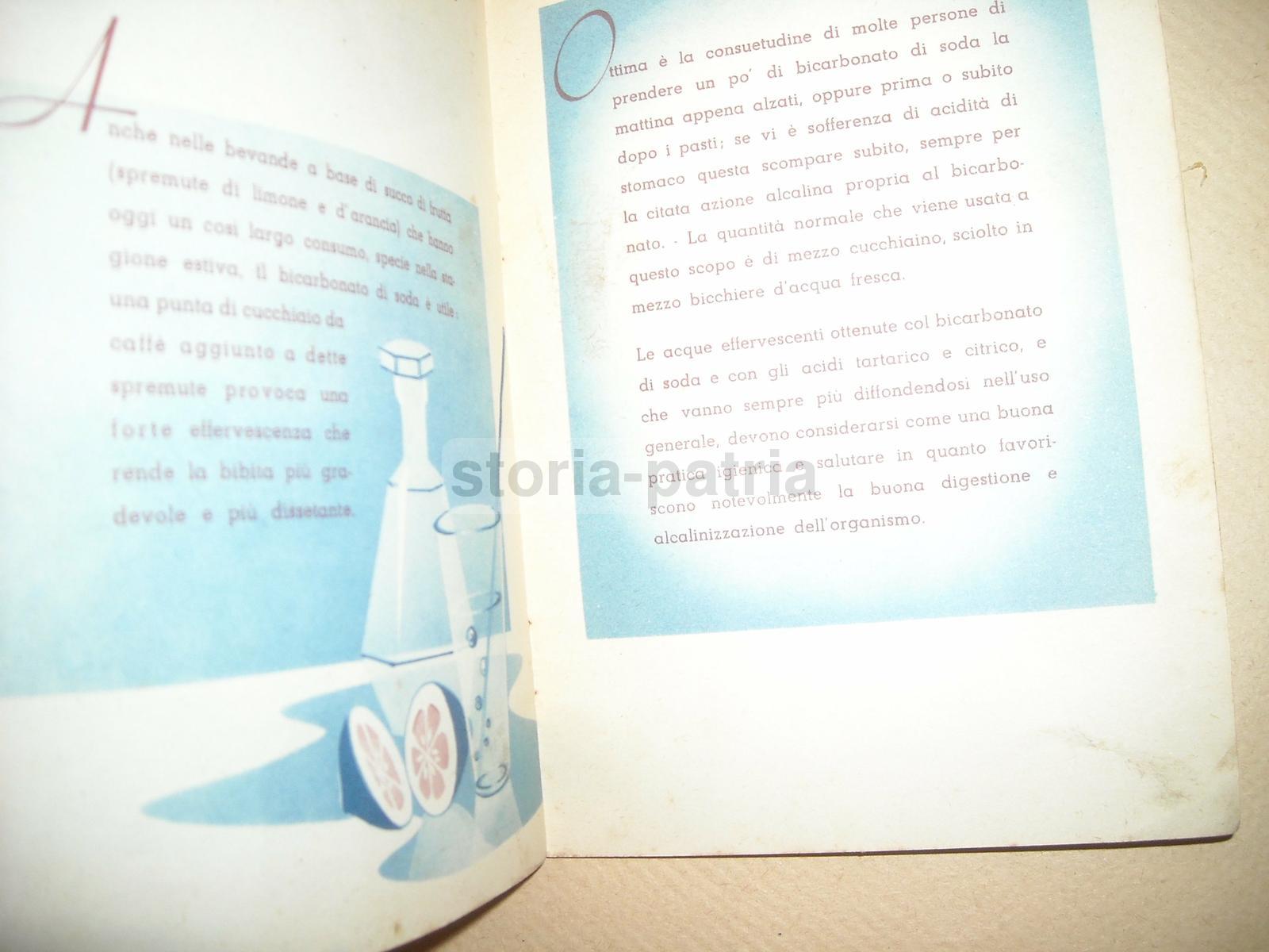 Chimica, Sanitaria, Economia Domestica, Cucina, Bucato, Bicarbonato Solvay, Pubblicita immagine 4