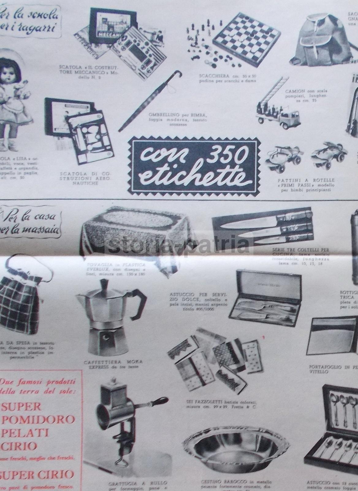 Confetture Cirio, Catalogo Premi Per Raccolta Etichette, Giocattoli, Caffe, Scuola immagine 3