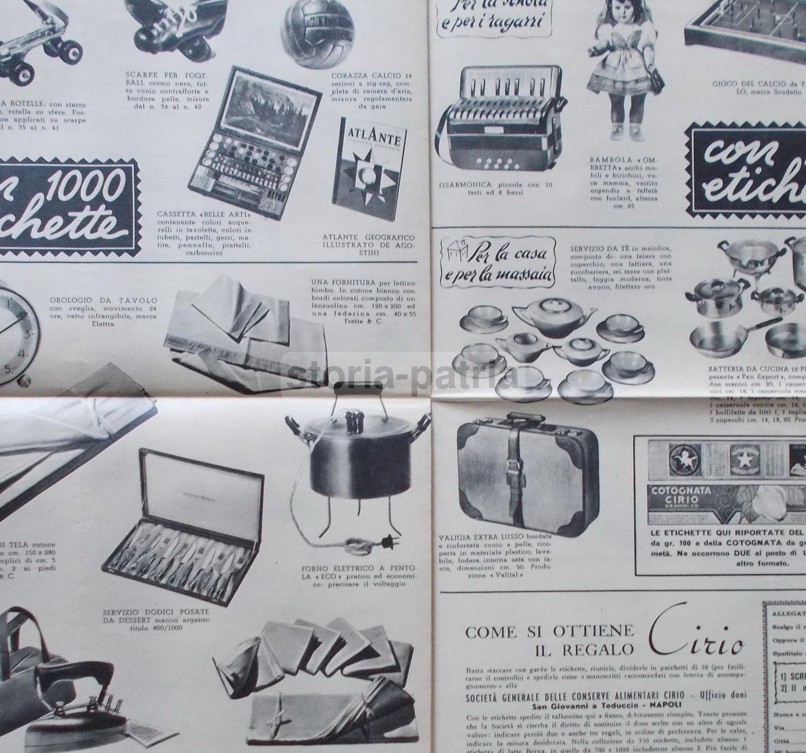 Confetture Cirio, Catalogo Premi Per Raccolta Etichette, Giocattoli, Caffe, Scuola immagine 4