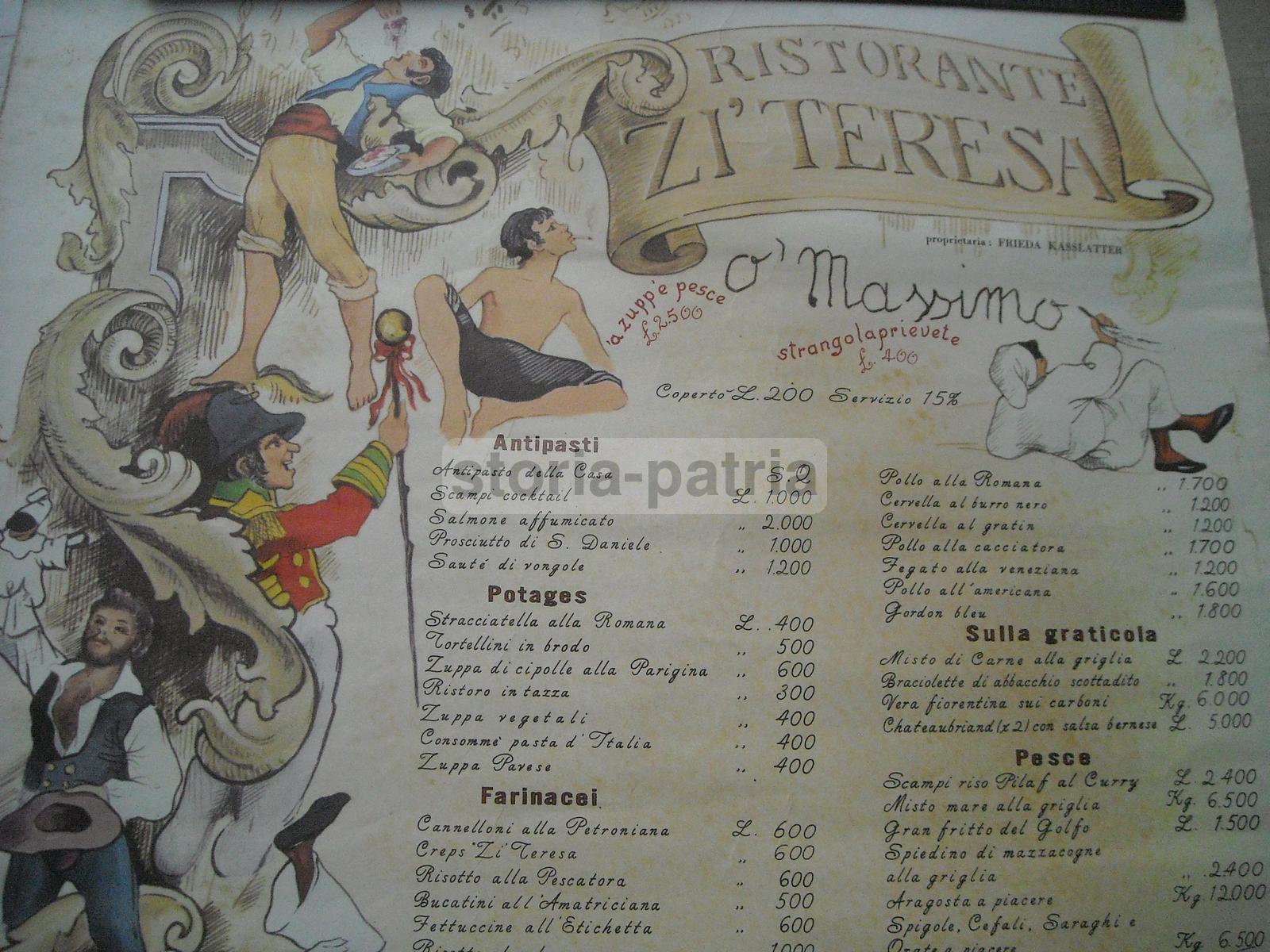 Cucina, Gastronomia, Ristoranti d'Epoca, Napoli, Folklore, Menu, Pesce, Kasslatter immagine 4