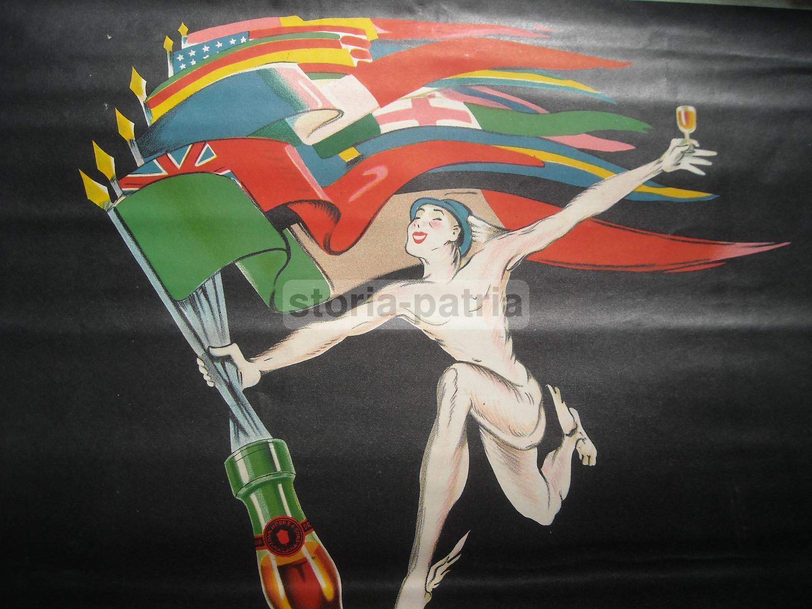 Distilleria, Liquori, Arte, Bella Allegorica Grafica Pubblicitaria, Bazzi, Bologna immagine 2