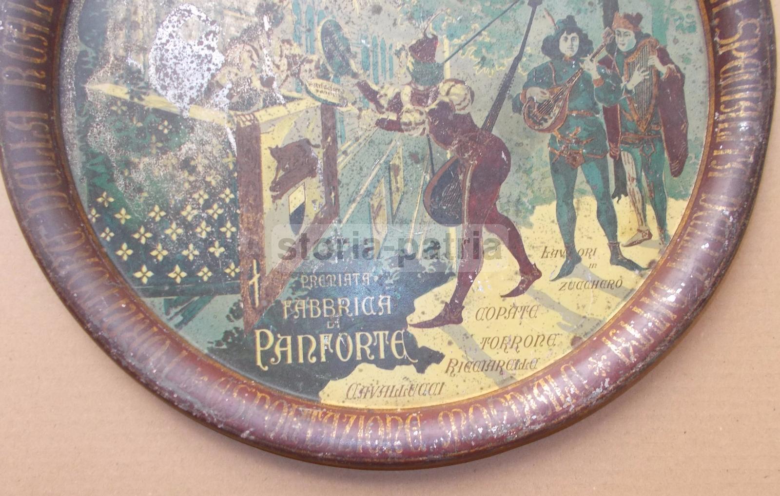 Dolciaria, Siena, Antica Pubblicitaria, Scena Decorativa, Musica, Musicanti, Costumi immagine 1