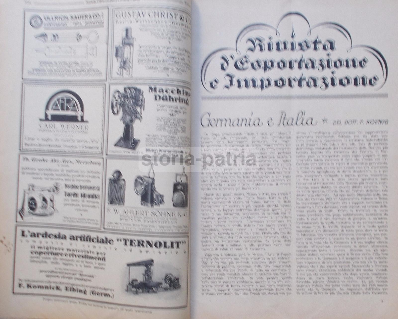 Economia, Commercio, Esportazione, Germania, Industria Sassone, Fiera Di Milano, 1925 immagine 1