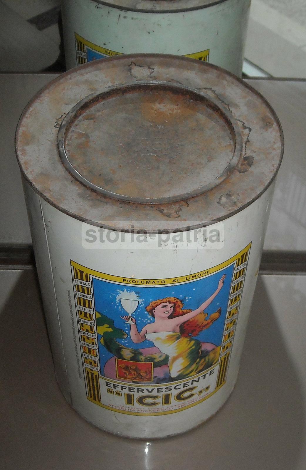 Effervescente Icic, Angelini, Ancona, Roma, Bella Grafica Pubblicitaria, Barattolo immagine 1