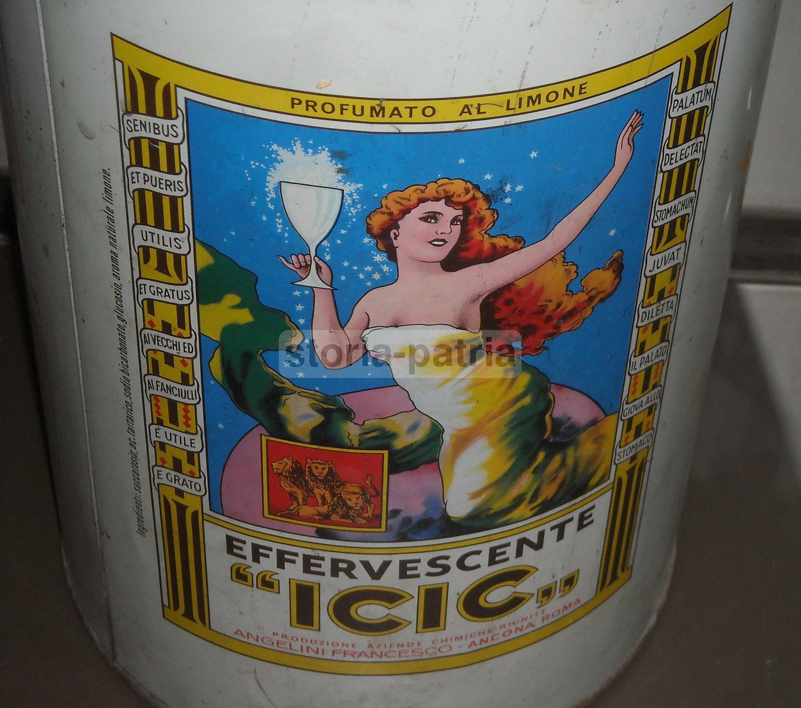 Effervescente Icic, Angelini, Ancona, Roma, Bella Grafica Pubblicitaria, Barattolo immagine 2