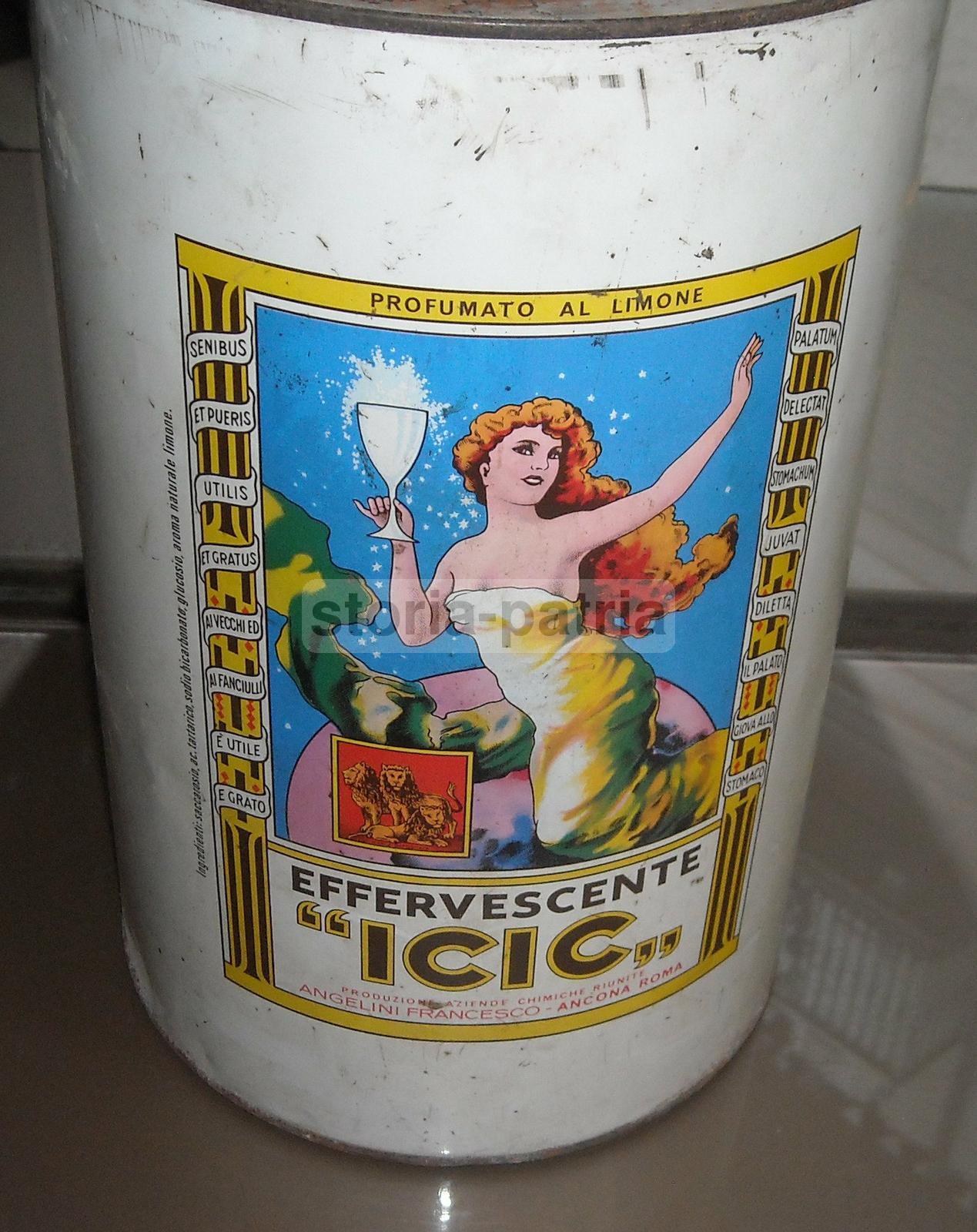 Effervescente Icic, Angelini, Ancona, Roma, Bella Grafica Pubblicitaria, Barattolo immagine 4