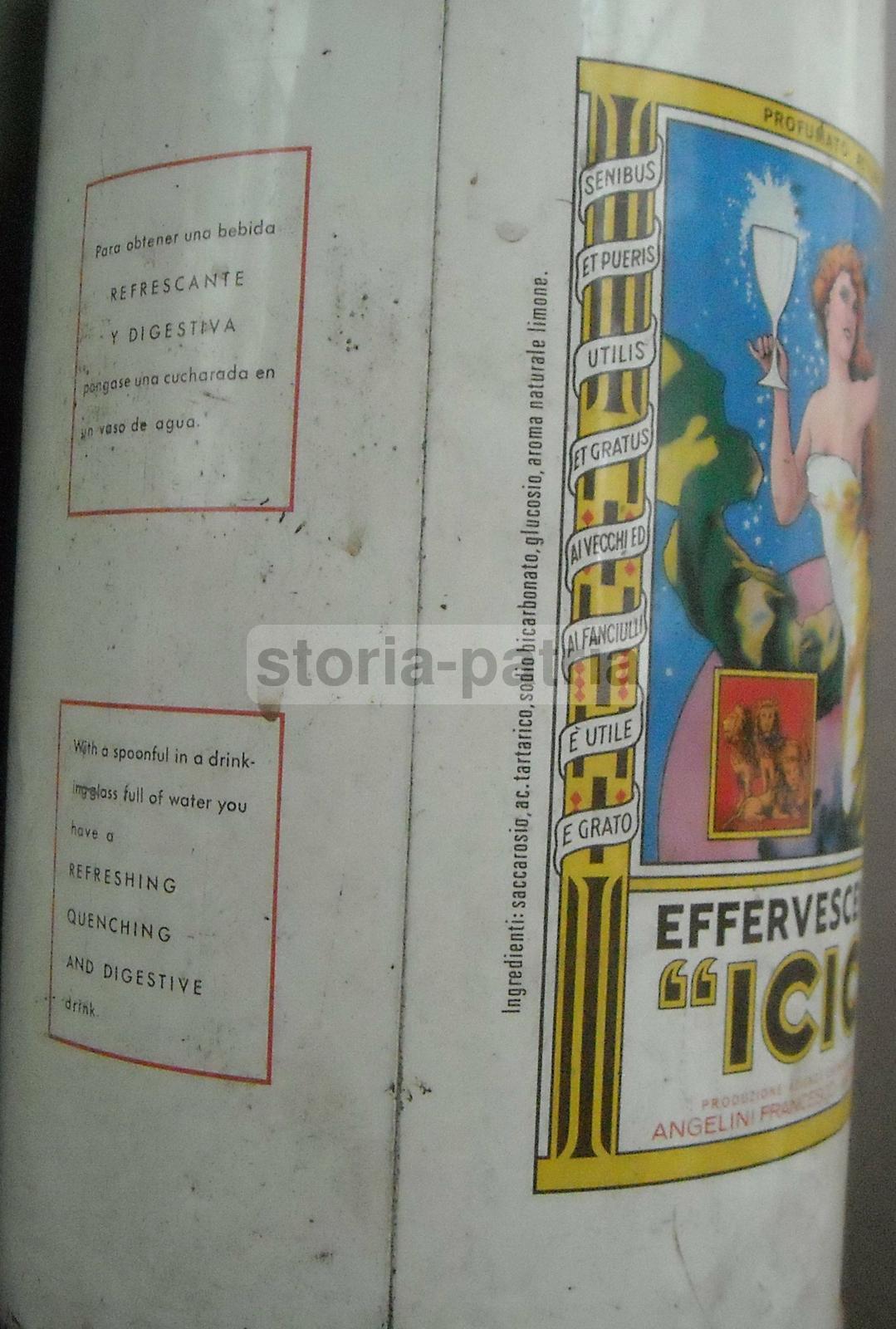 Effervescente Icic, Angelini, Ancona, Roma, Bella Grafica Pubblicitaria, Barattolo immagine 6