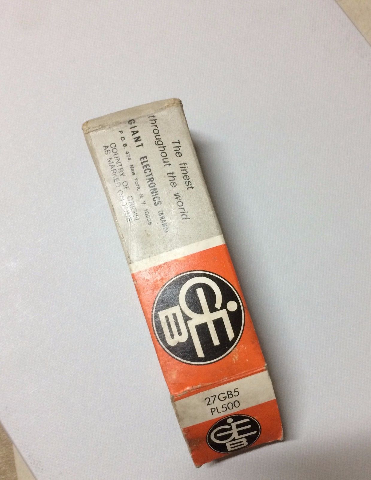 Elettronica, Elettrotecnica, Radiofonia, Electron Tube, Valvola Giant Electronics immagine 3