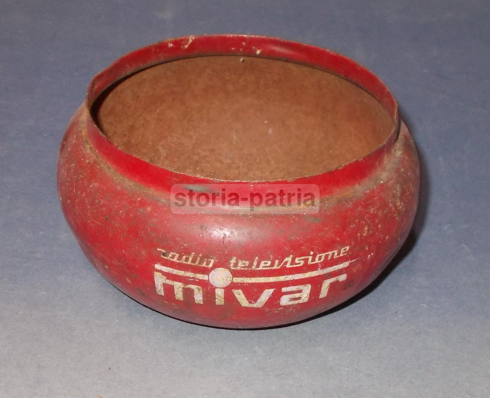 Elettrotecinca, Radio, Televisione, Inusuale Soprammobile Pubblicitario, Mivar, Rosso immagine 1