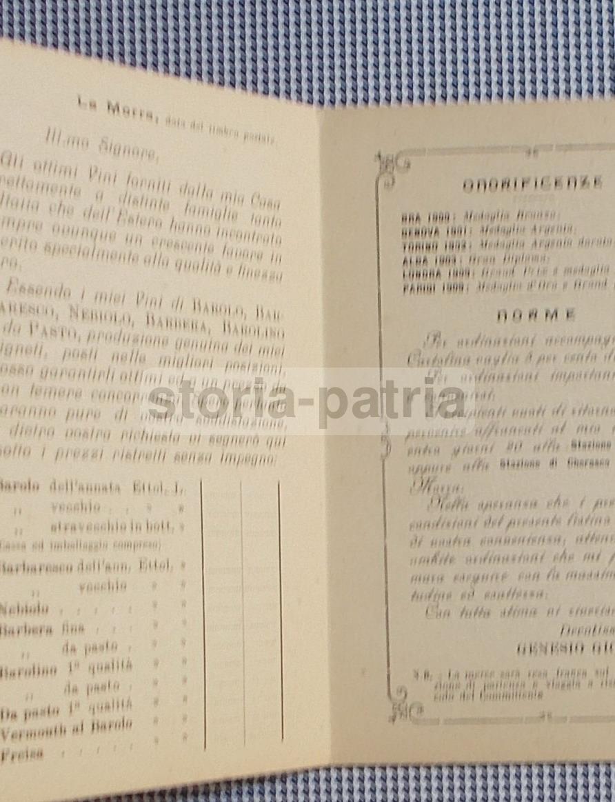 Enologia, Vini, Barolo, Verduno, La Morra, Pubblicitaria Genesio, Araldica, Depliant immagine 2