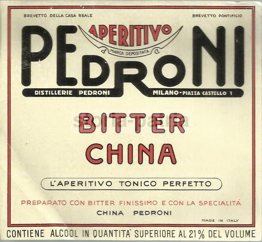 Enologia, Vini, Liquori, Aperitivo, Bitter China, Tonico, Distilleria Pedroni, Milano immagine 1