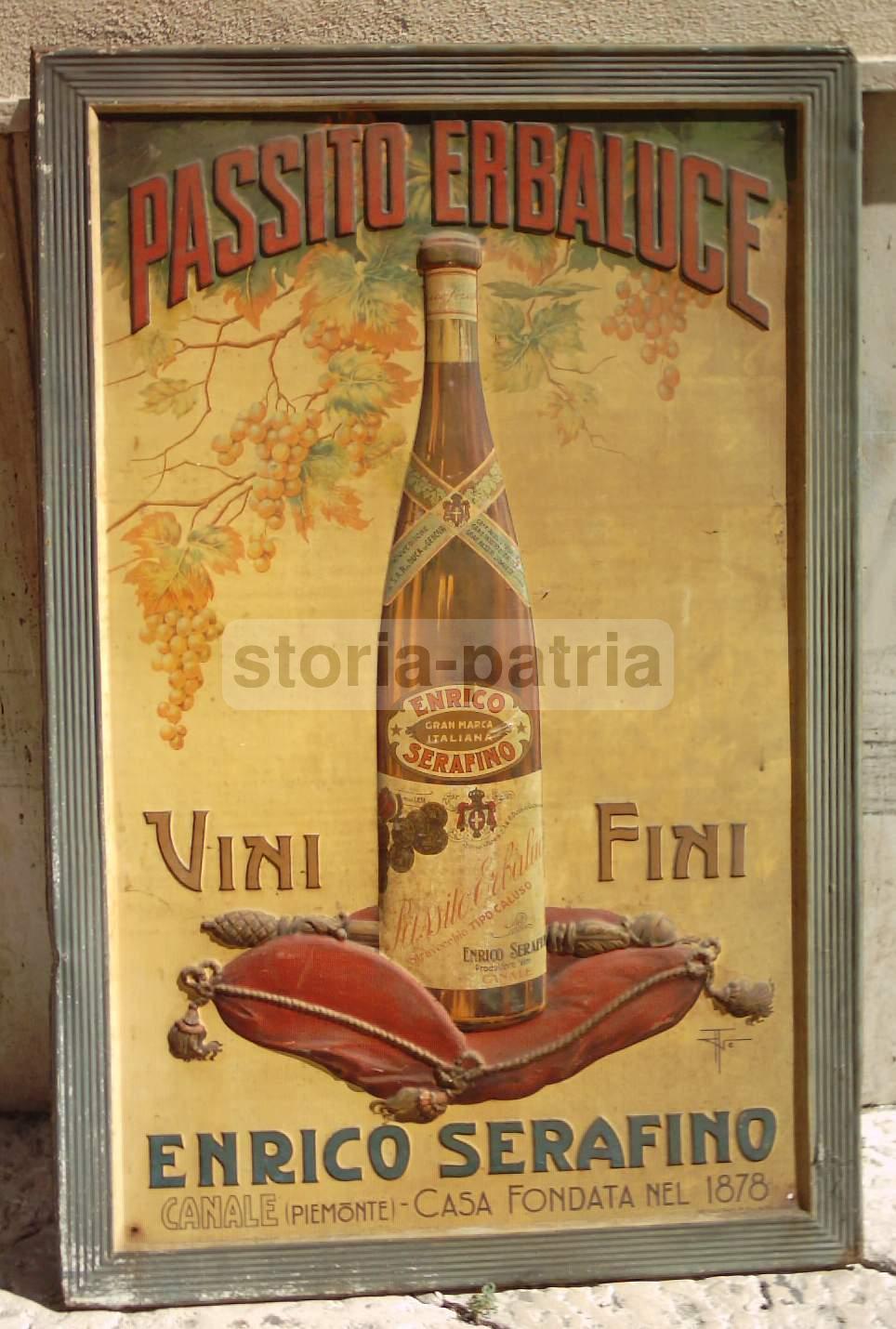 Enologia, Vini, Uva, Passito, Serafino, Grande Bellissima Targa Pubblicitaria, Canale immagine 2
