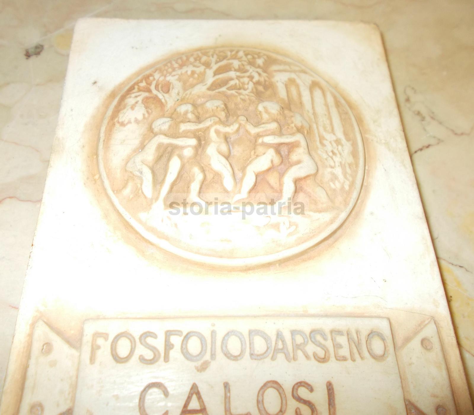Farmaceutica, Chimica, Calosi, Fosfoiodarseno, Antica Pubblicitaria, Terracotta Signa immagine 1