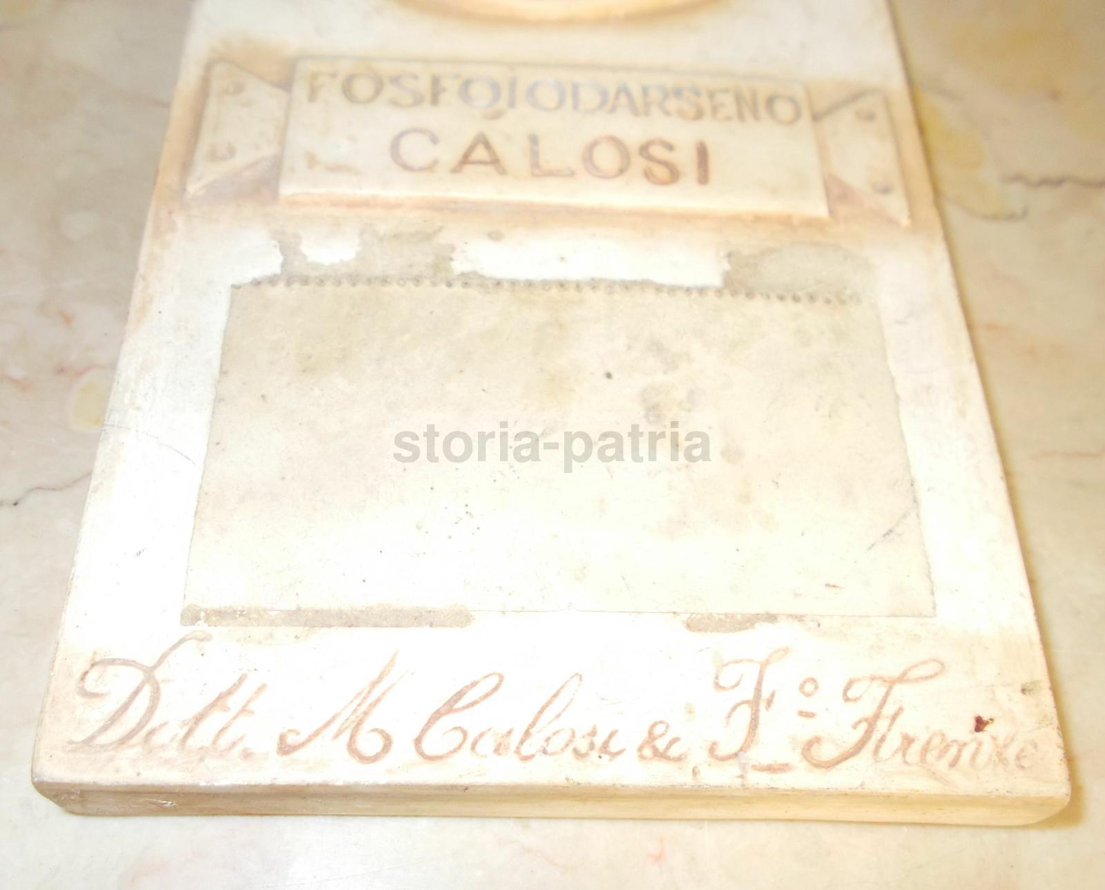 Farmaceutica, Chimica, Calosi, Fosfoiodarseno, Antica Pubblicitaria, Terracotta Signa immagine 2