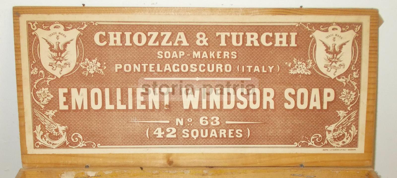Ferrara, Pontelagoscuro, Antica Pubblicitaria, Chiozza Turchi, Saponi, Soap, Araldica immagine 3