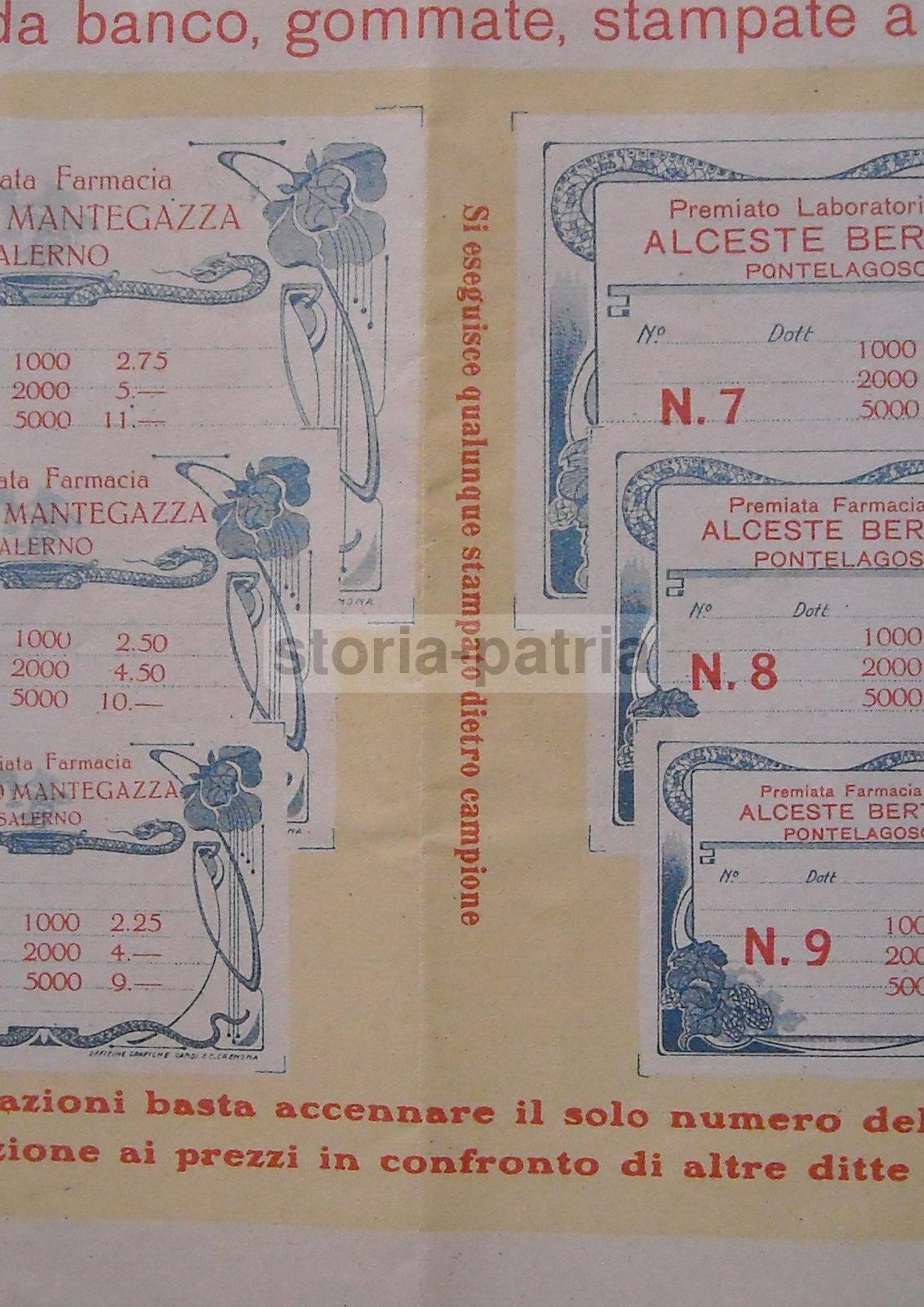 Ferrara, Pontelagoscuro, Salerno, Montenero, Bertinelli, Mantegazza, Zaniboni, Farmacia immagine 2