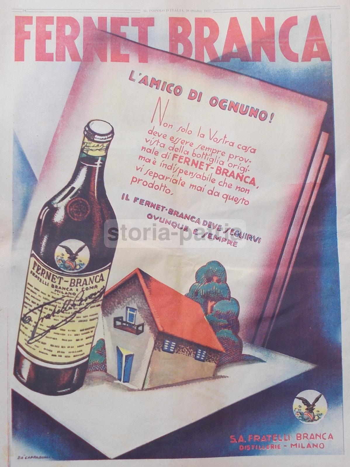 Fumo, Tabacco Avana, Sigari, Sigarette Regina, Distilleria Branca, Pubblicitaria, 1932 immagine 1