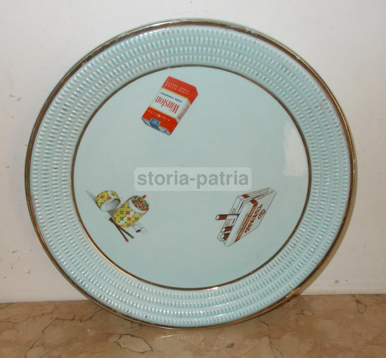Fumo, Tabacco, Sigarette, Artistico Vassoio, Ceramica Pubblicitaria, Winston, Turmac immagine 4