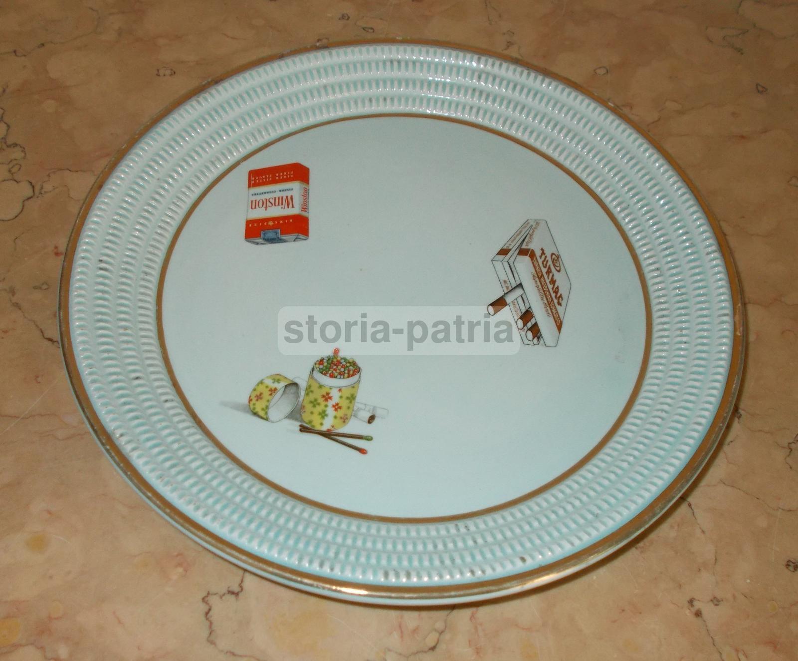 Fumo, Tabacco, Sigarette, Artistico Vassoio, Ceramica Pubblicitaria, Winston, Turmac immagine 5