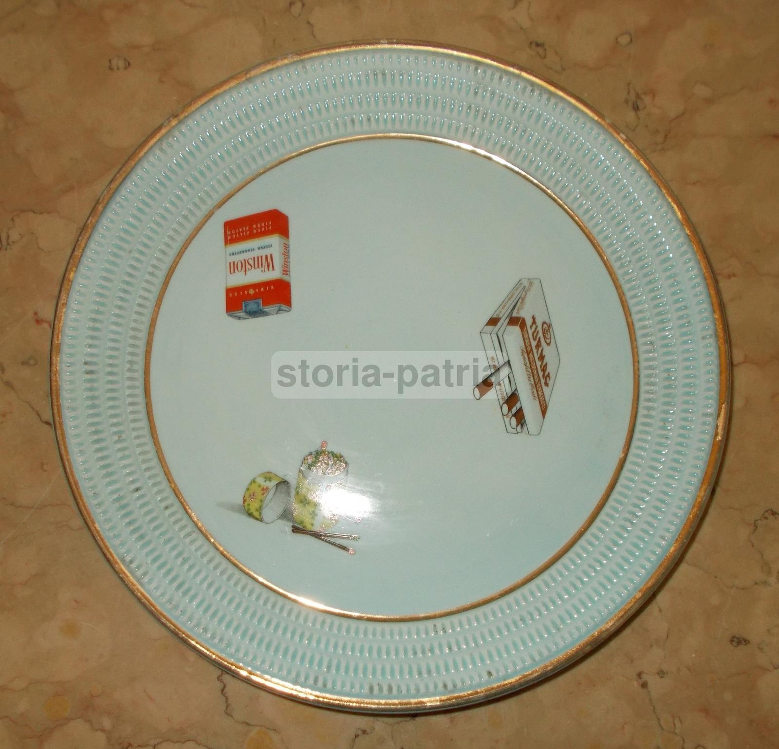 Fumo, Tabacco, Sigarette, Artistico Vassoio, Ceramica Pubblicitaria, Winston, Turmac immagine 6